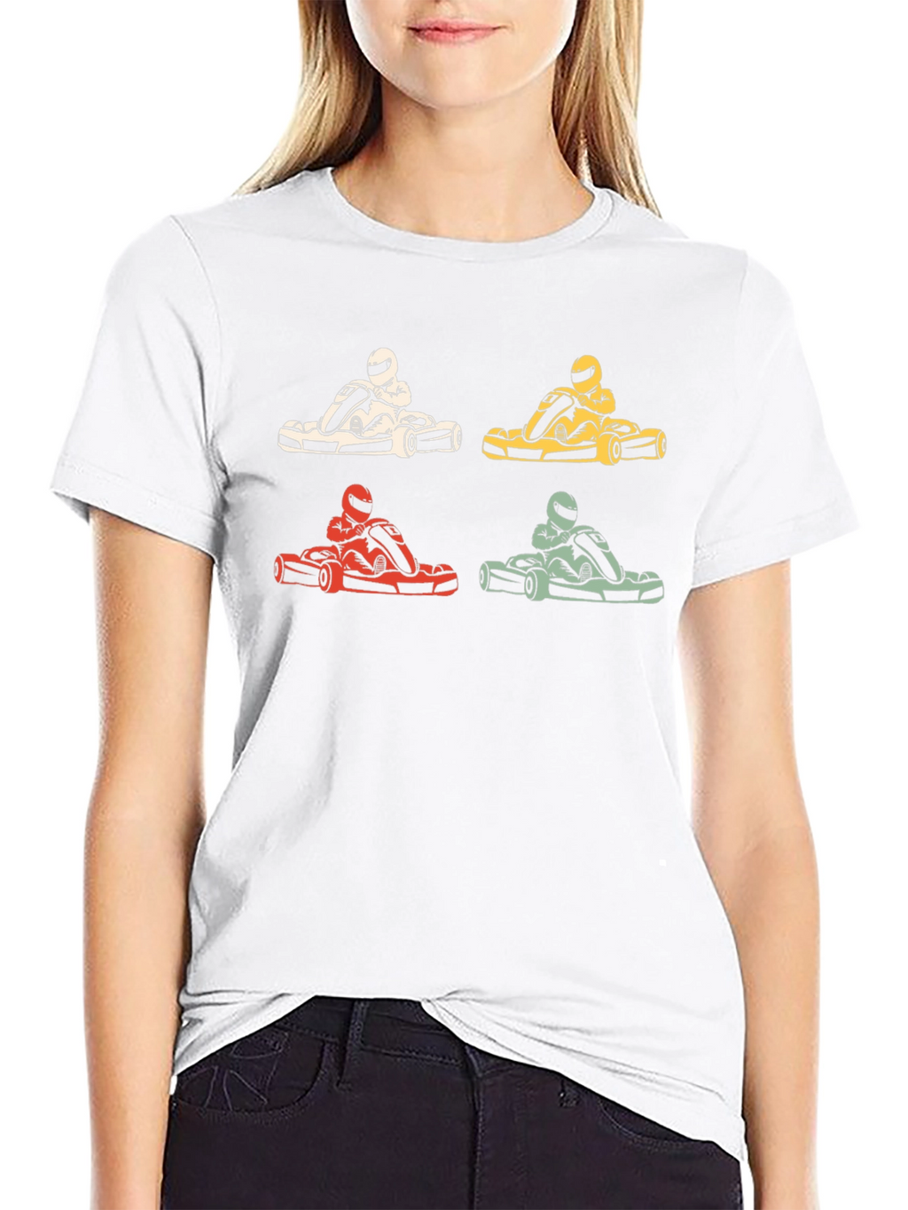 Retro Kart Racing Graphic Tee - Black