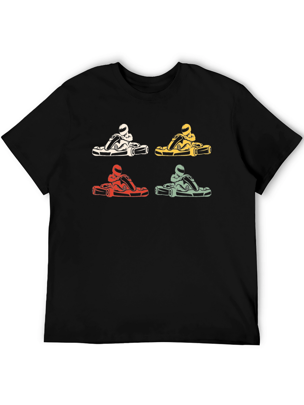 Retro Kart Racing Graphic Tee - Black