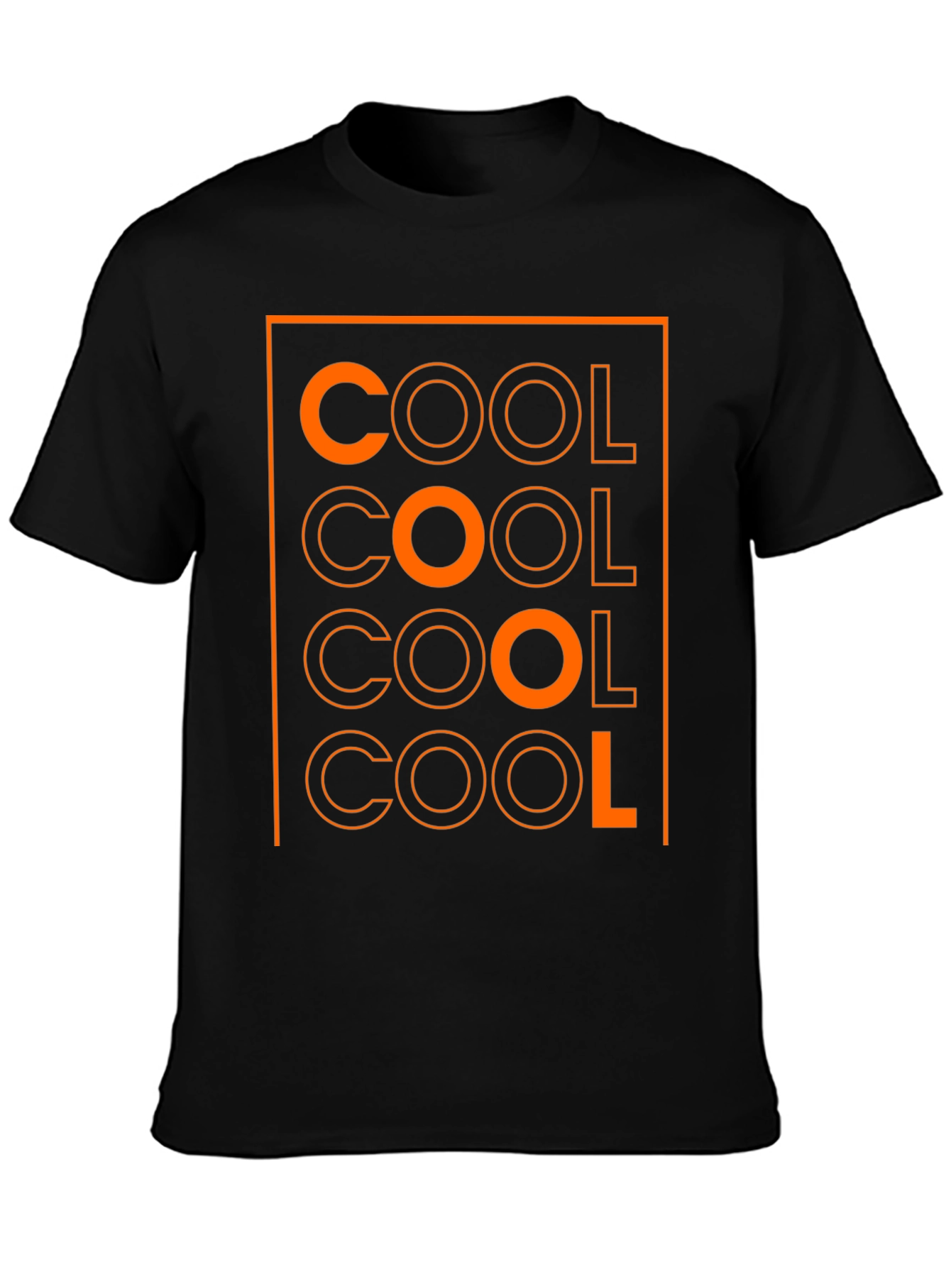Cool Graphic Tee - Mens Black Cotton Blend T-Shirt