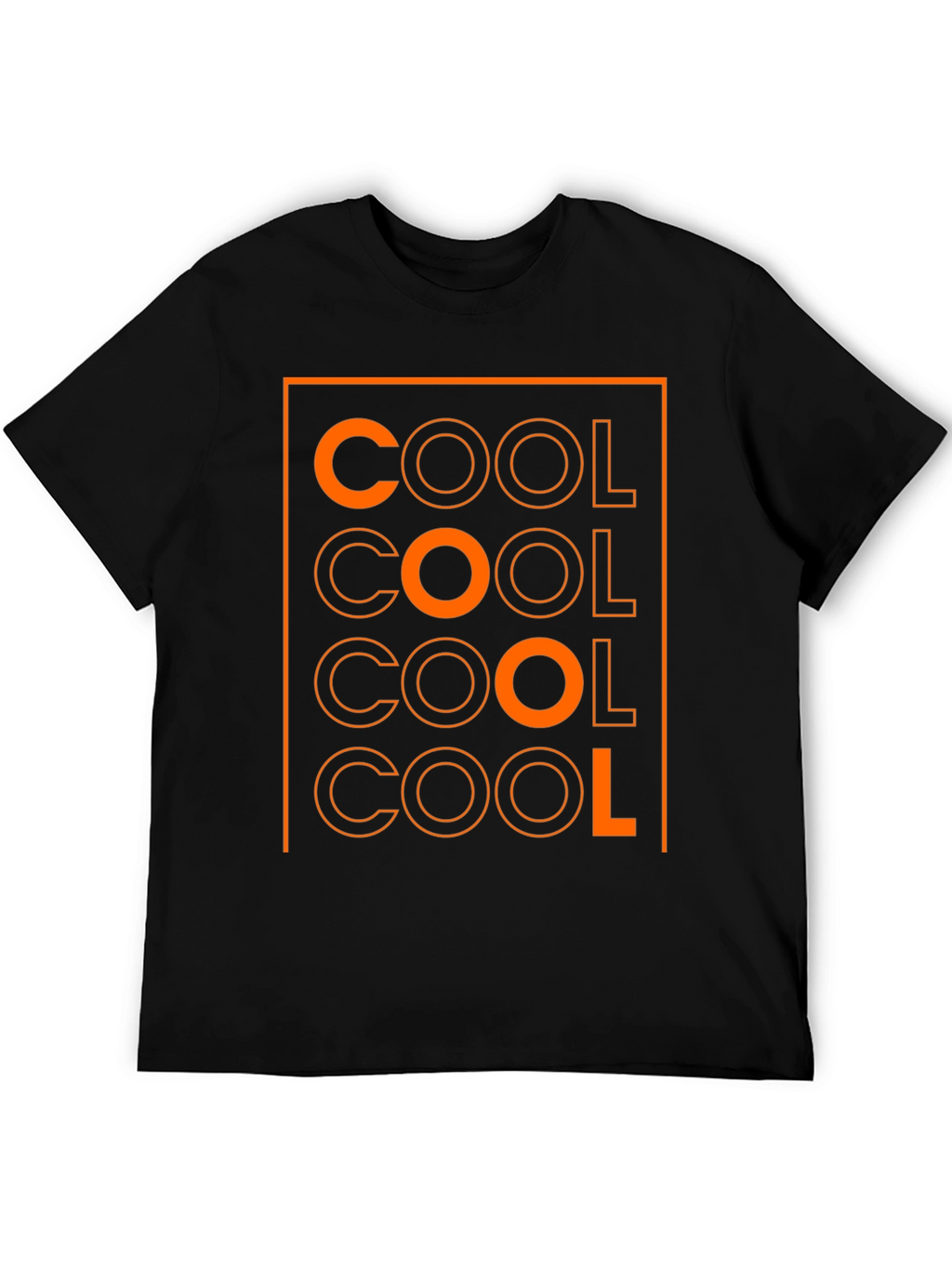 Cool Graphic Tee - Mens Black Cotton Blend T-Shirt