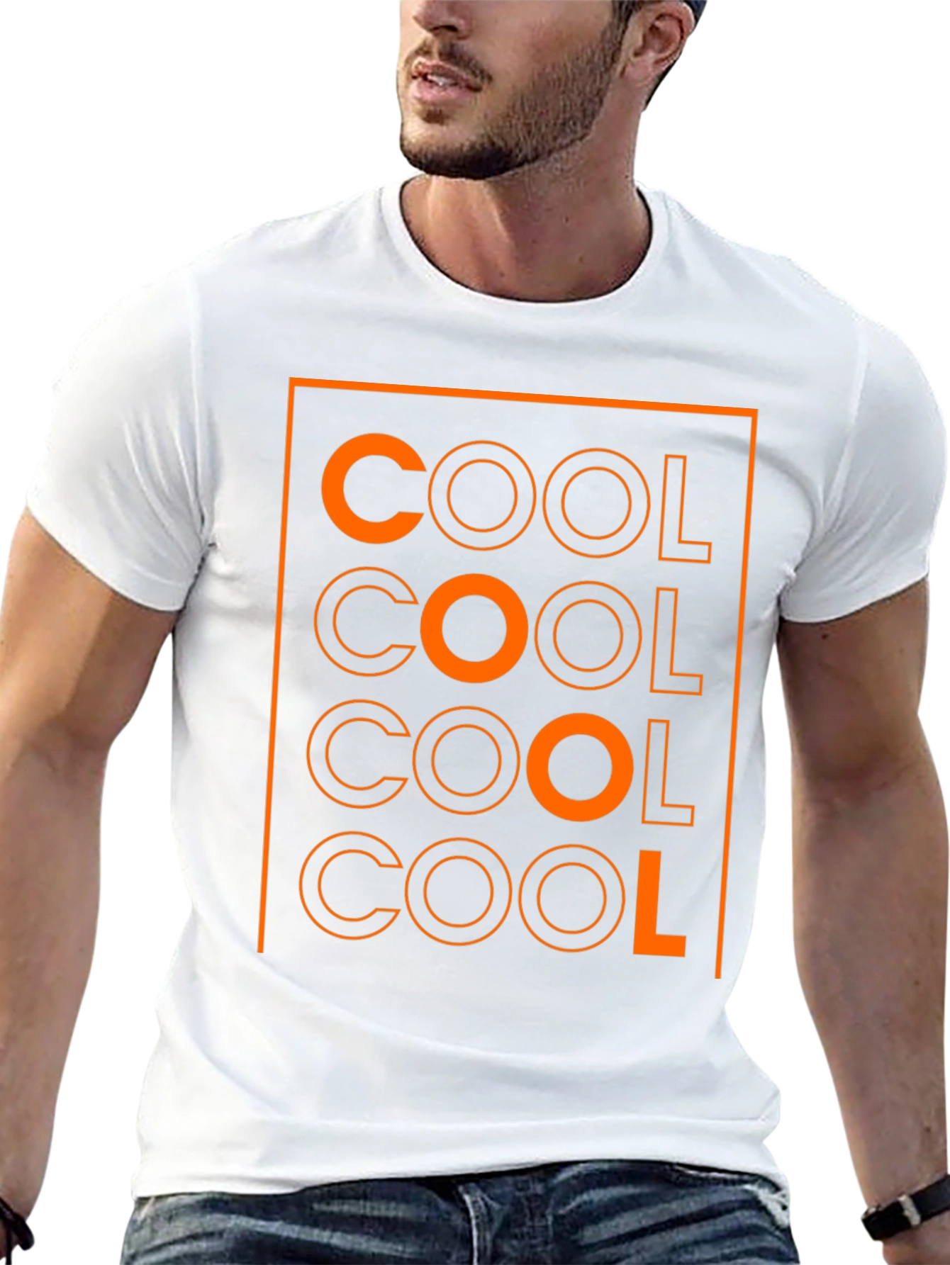 Cool Graphic Tee - Mens Black Cotton Blend T-Shirt