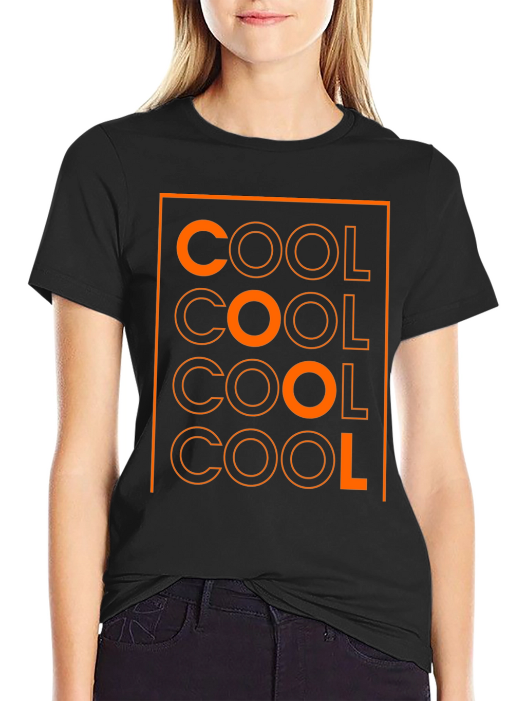 Cool Graphic Tee - Mens Black Cotton Blend T-Shirt