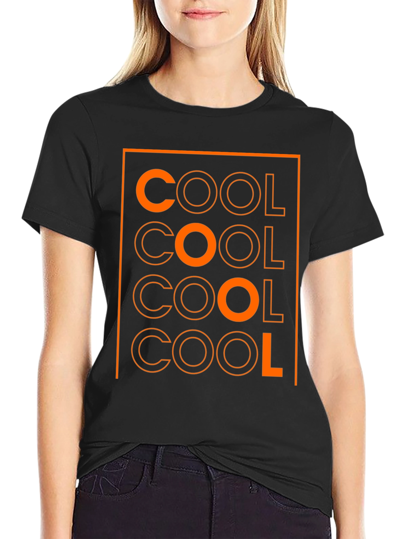 Cool Graphic Tee - Mens Black Cotton Blend T-Shirt