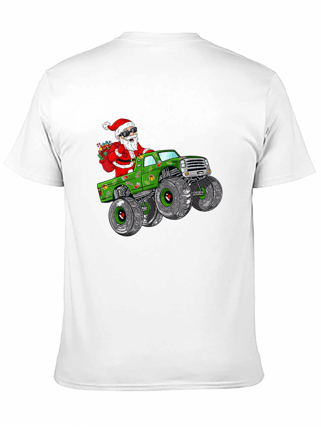 Santa Monster Truck Christmas T-Shirt