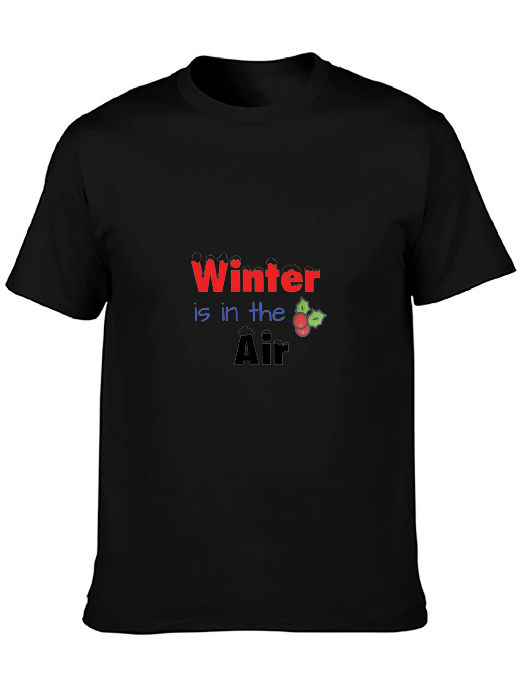 Winter is in the Air Black Graphic Tee