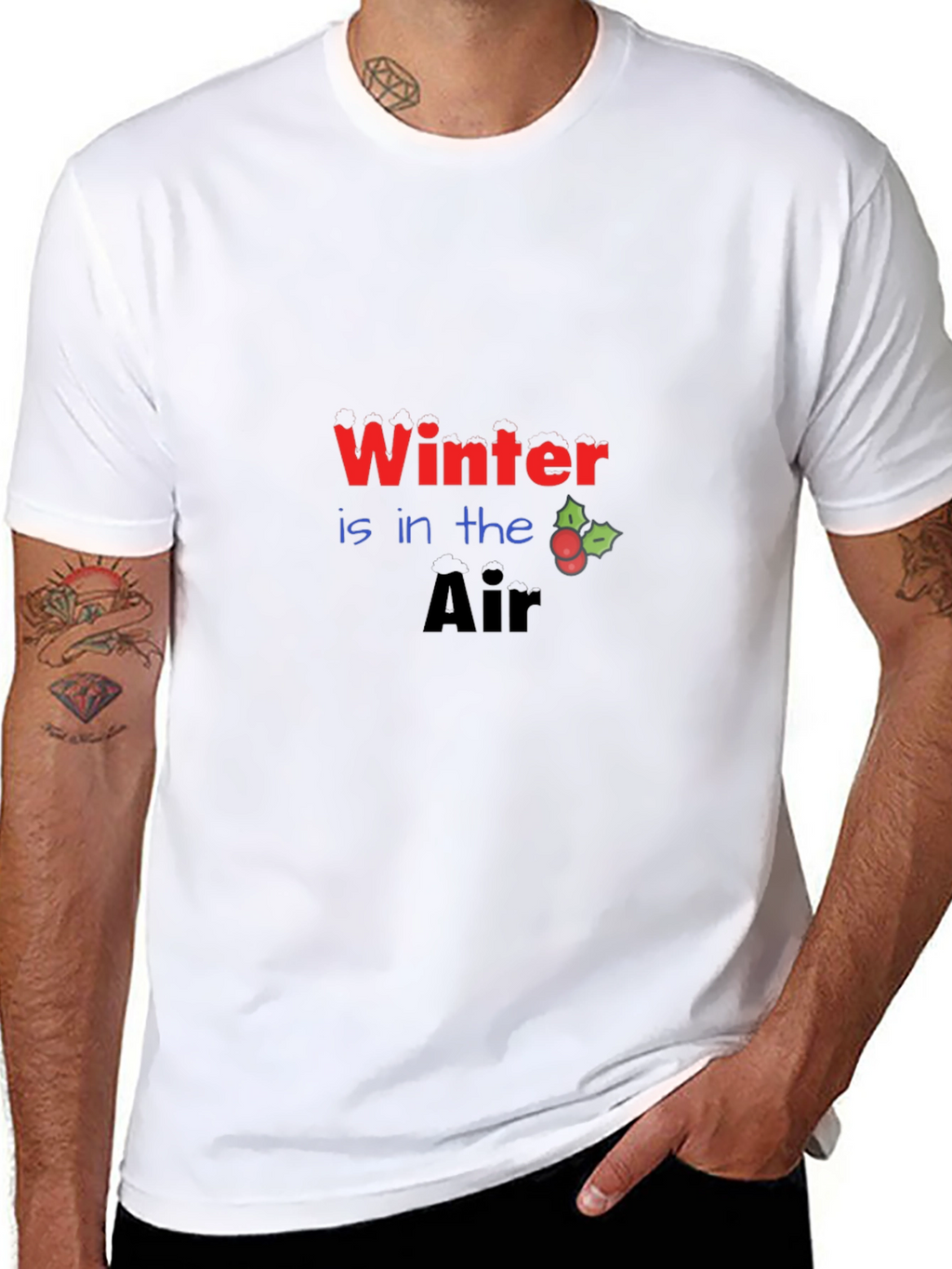 Winter is in the Air Black Graphic Tee
