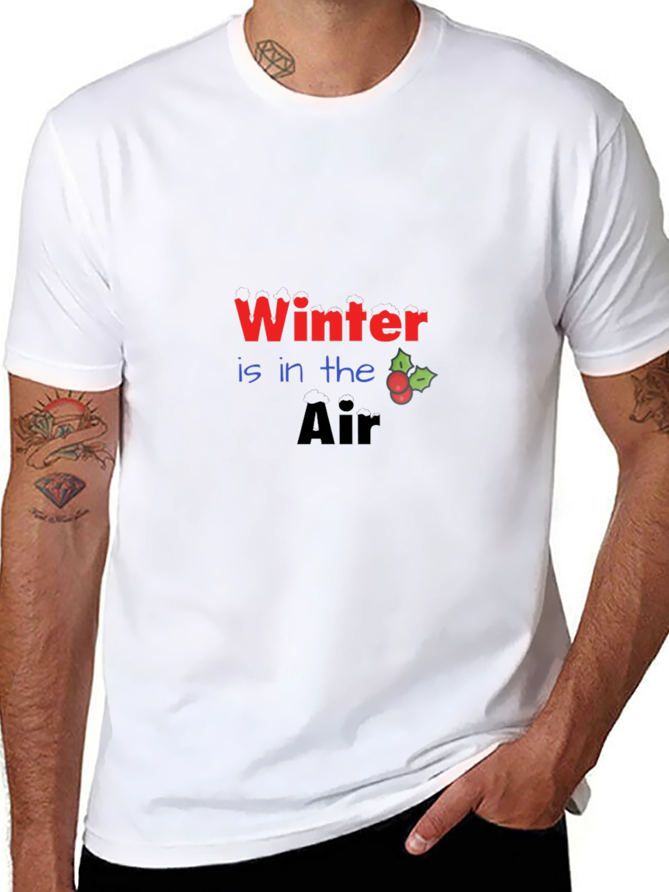 Winter is in the Air Black Graphic Tee