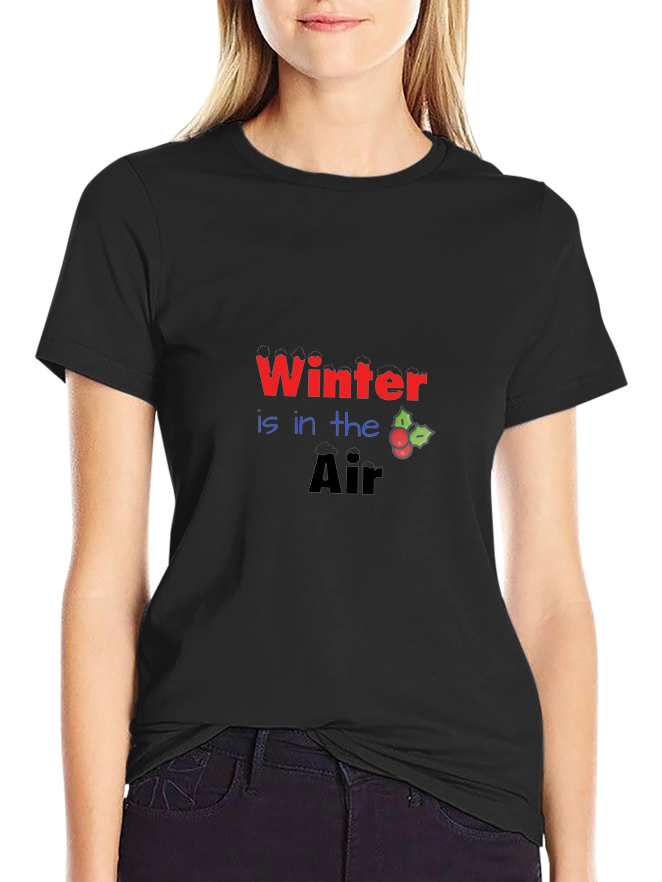 Winter is in the Air Black Graphic Tee