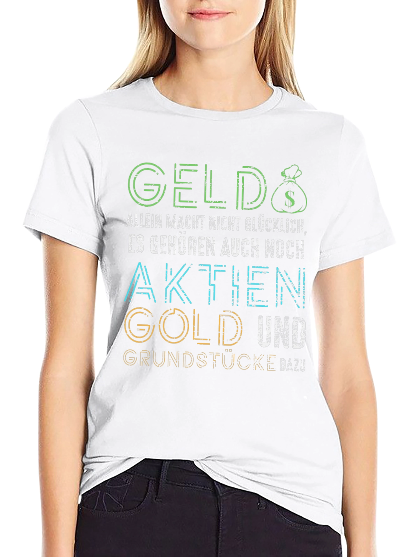 Geld Aktie Gold Graphic Tee - Black