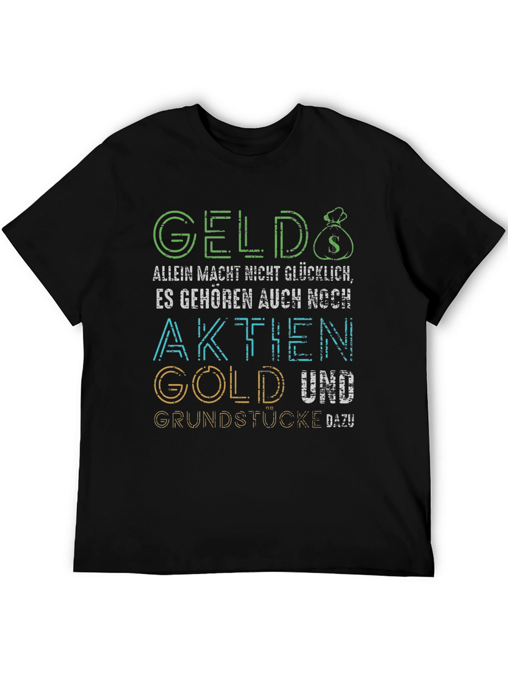 Geld Aktie Gold Graphic Tee - Black