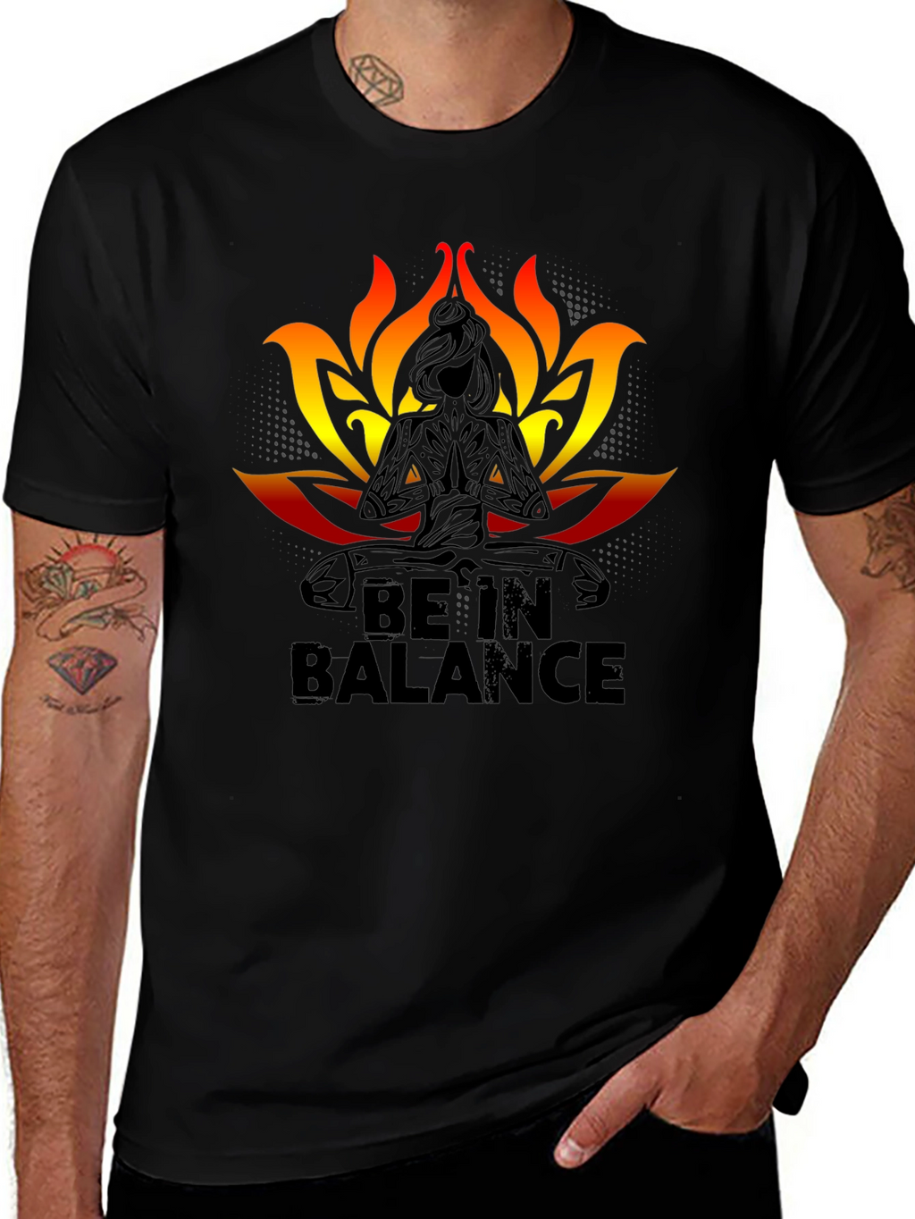Be In Balance Black T-Shirt