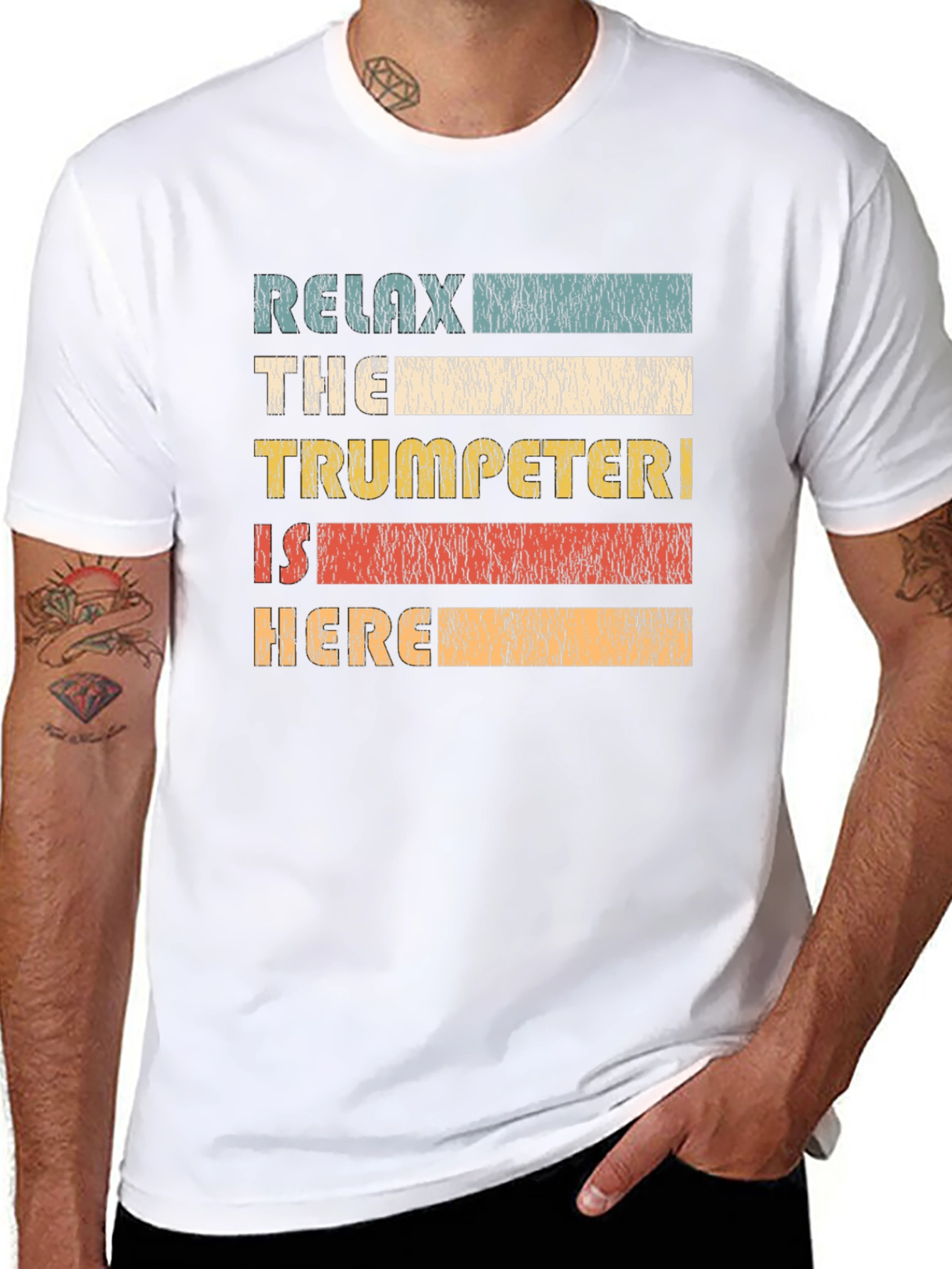 Relax Trumpeter Here T-Shirt - Vintage Style