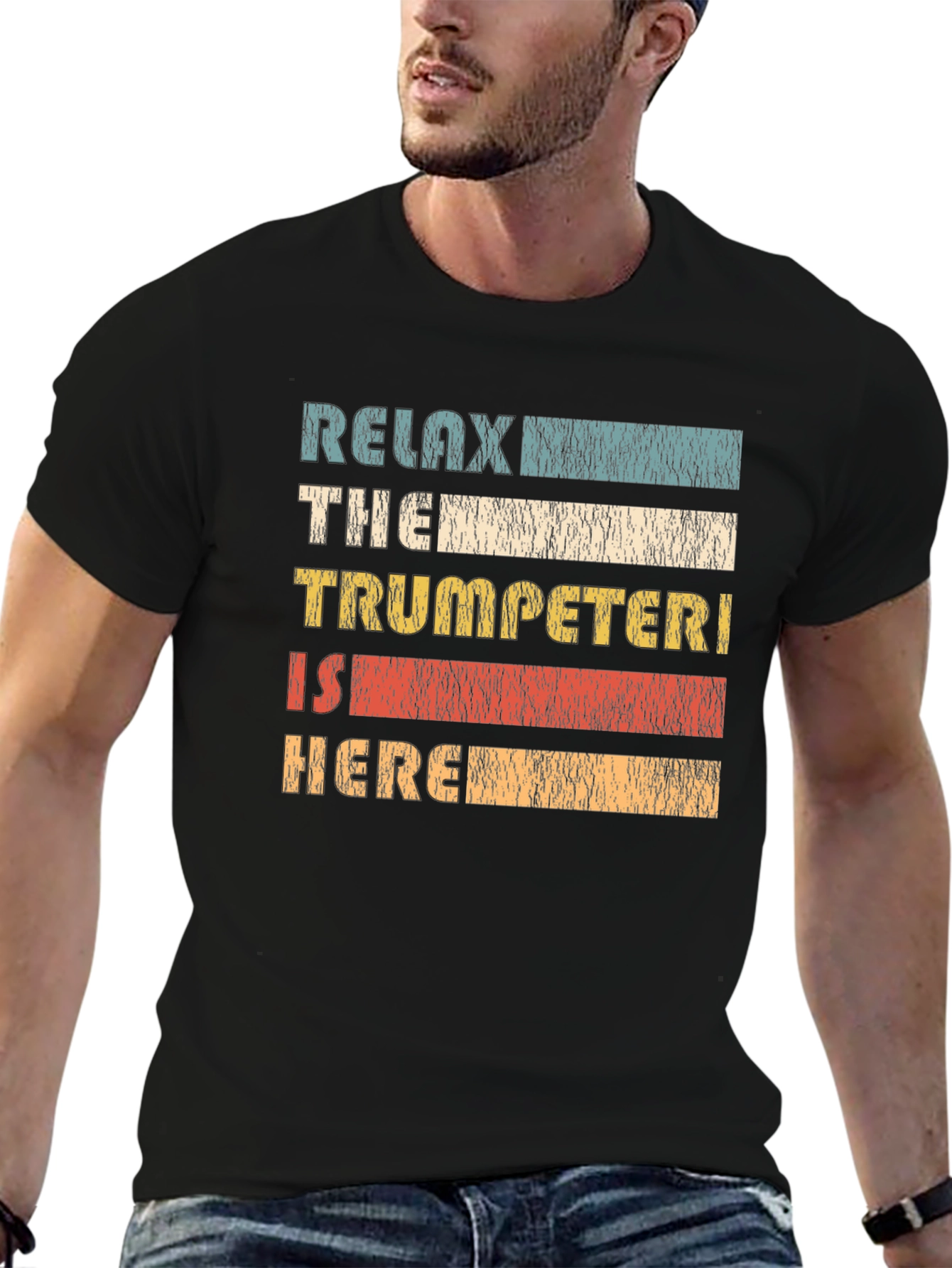 Relax Trumpeter Here T-Shirt - Vintage Style