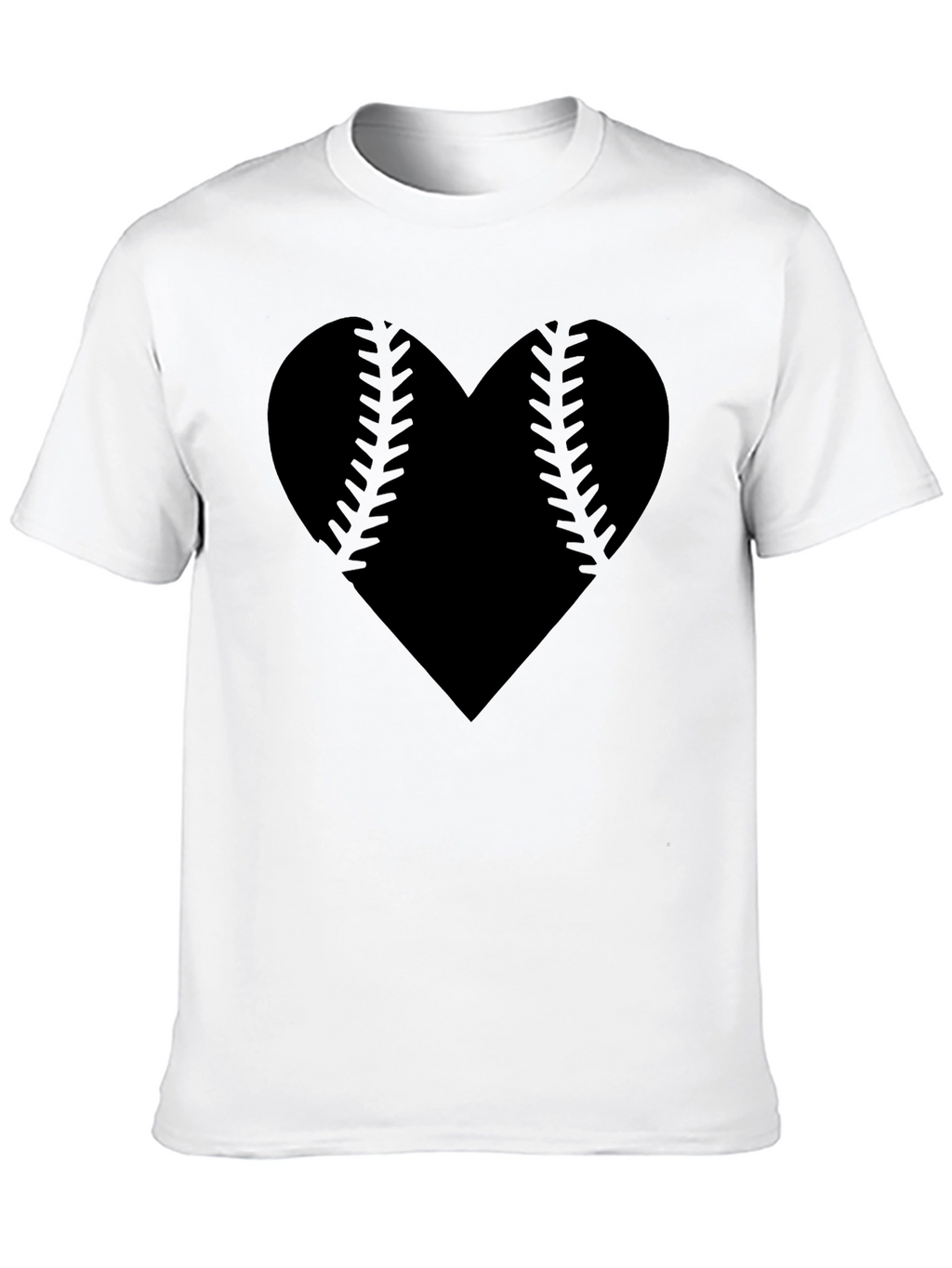 Baseball Heart Graphic Tee - Black