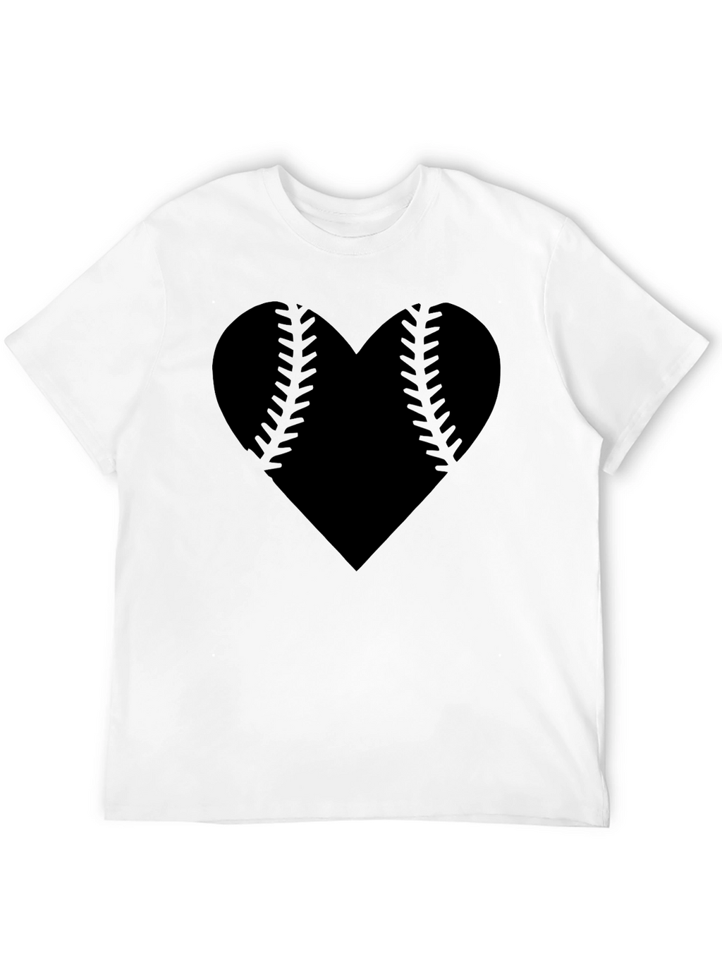 Baseball Heart Graphic Tee - Black