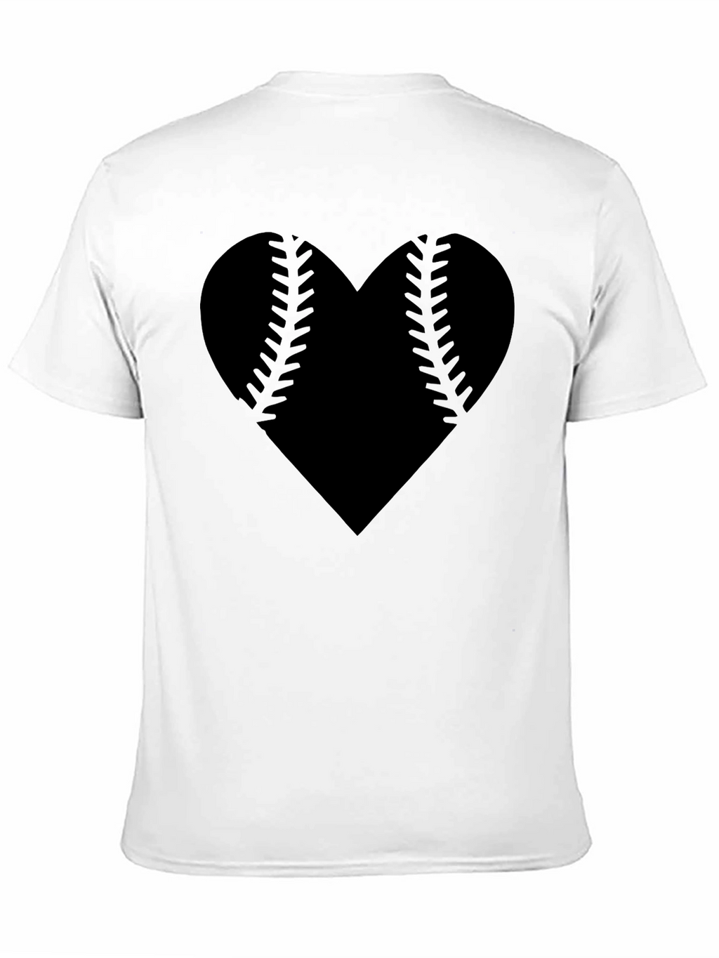 Baseball Heart Graphic Tee - Black
