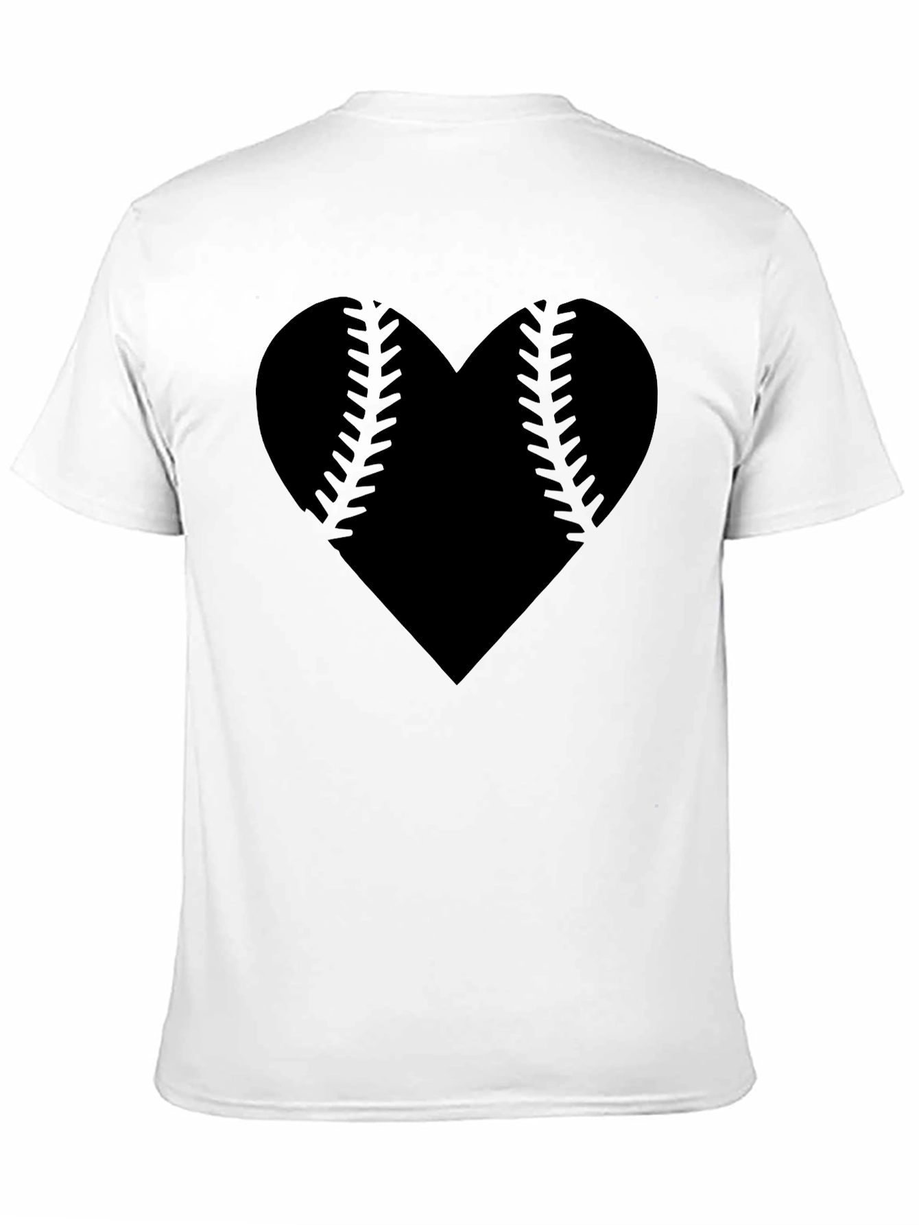 Baseball Heart Graphic Tee - Black