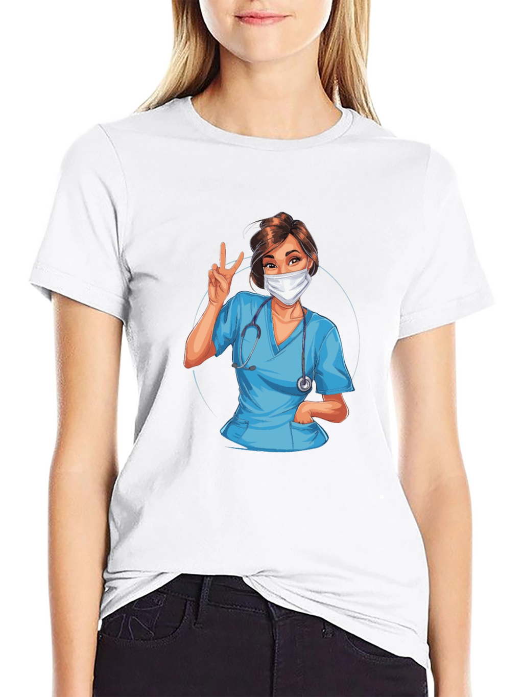 Nurse Graphic T-Shirt - Black Cotton Tee