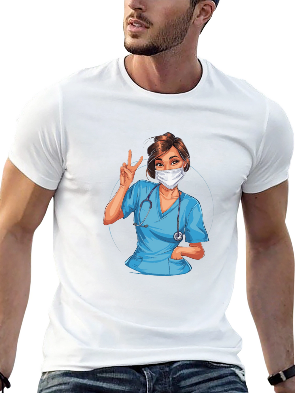 Nurse Graphic T-Shirt - Black Cotton Tee