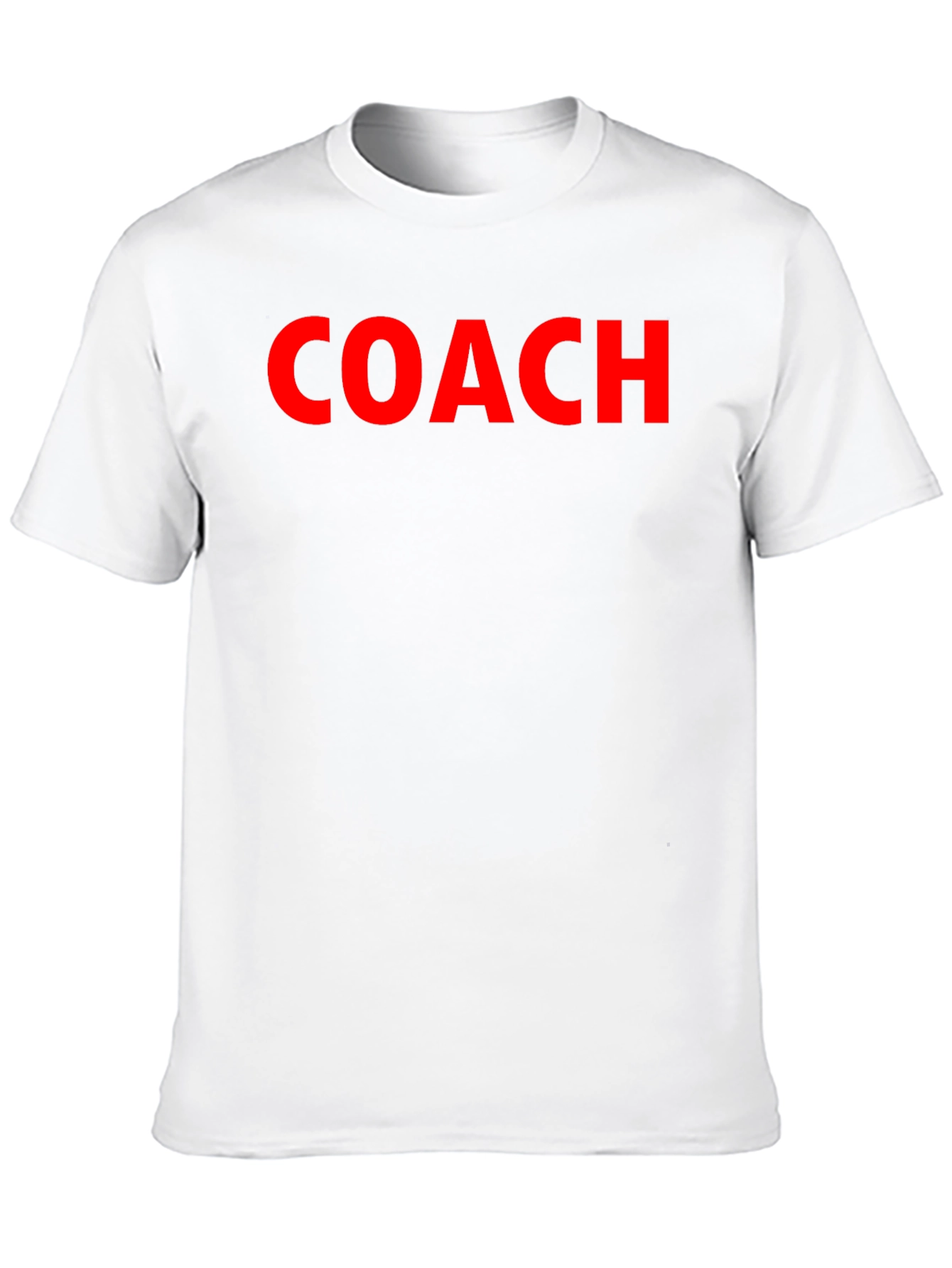Coach Crew Neck T-Shirt - Bold Red Text