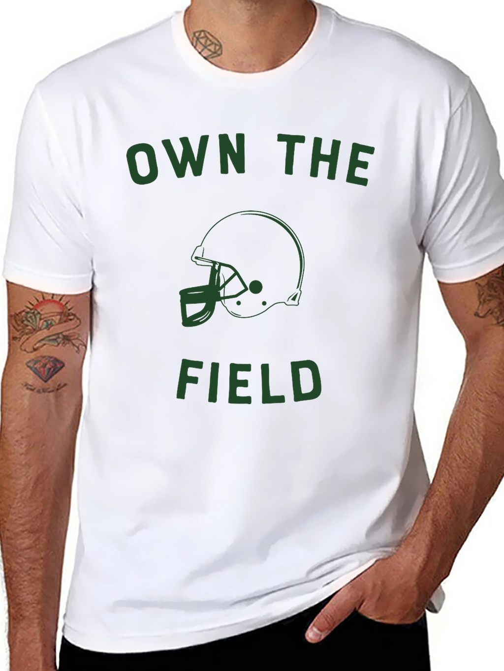 Own The Field Football Helmet T-Shirt
