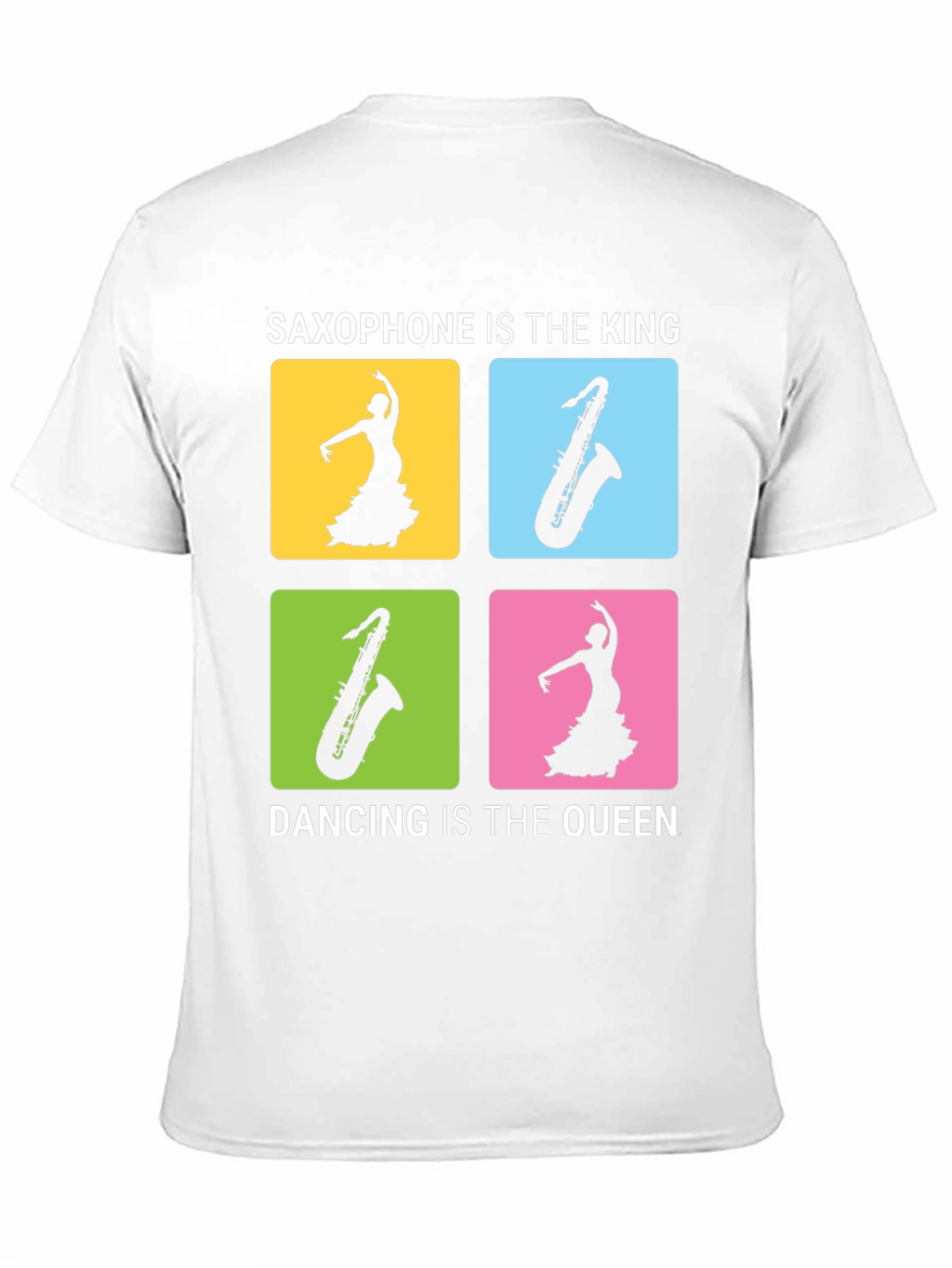 Saxophone & Dancing Graphic Tee - Music Lover Shirt