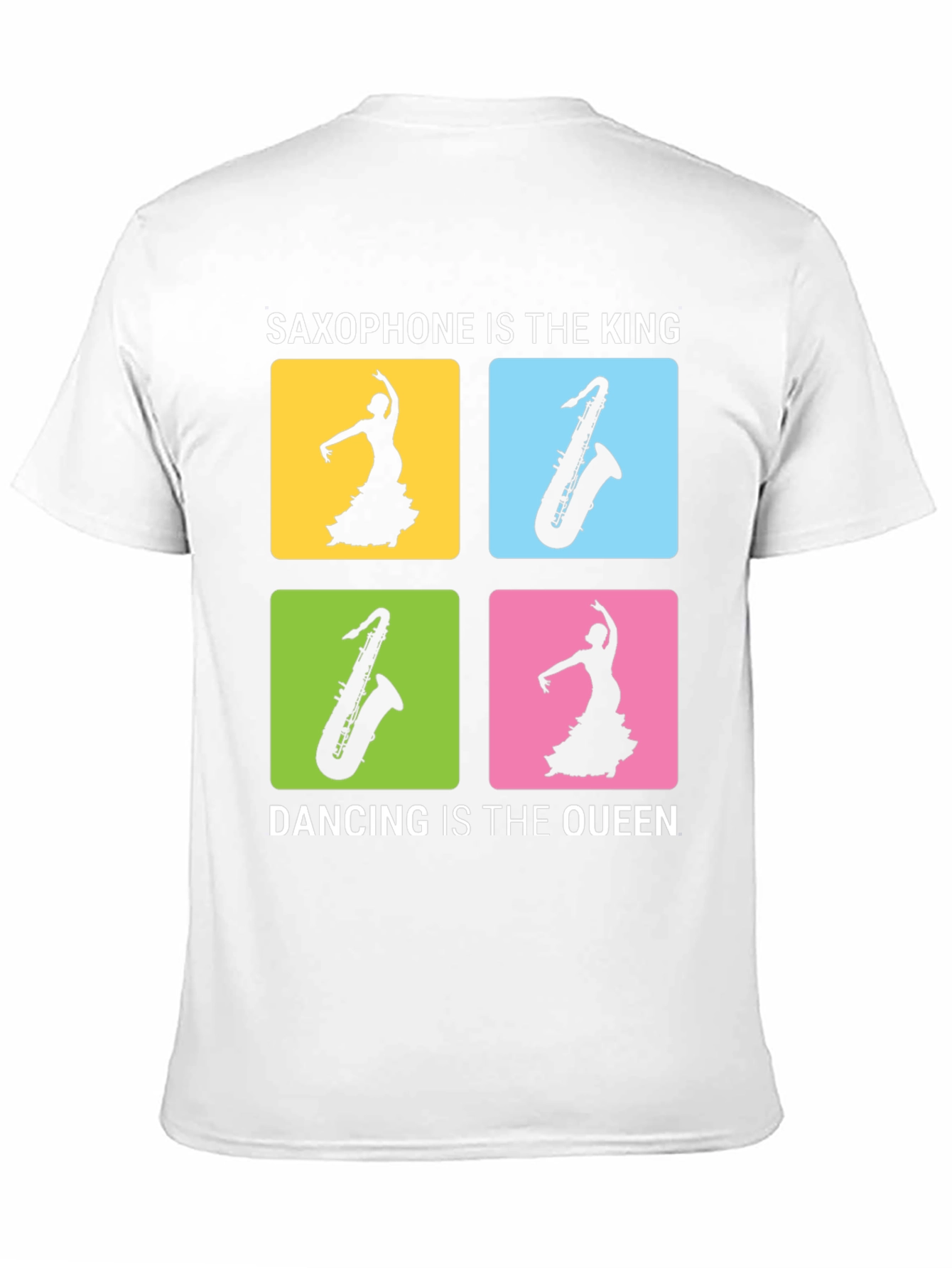 Saxophone & Dancing Graphic Tee - Music Lover Shirt