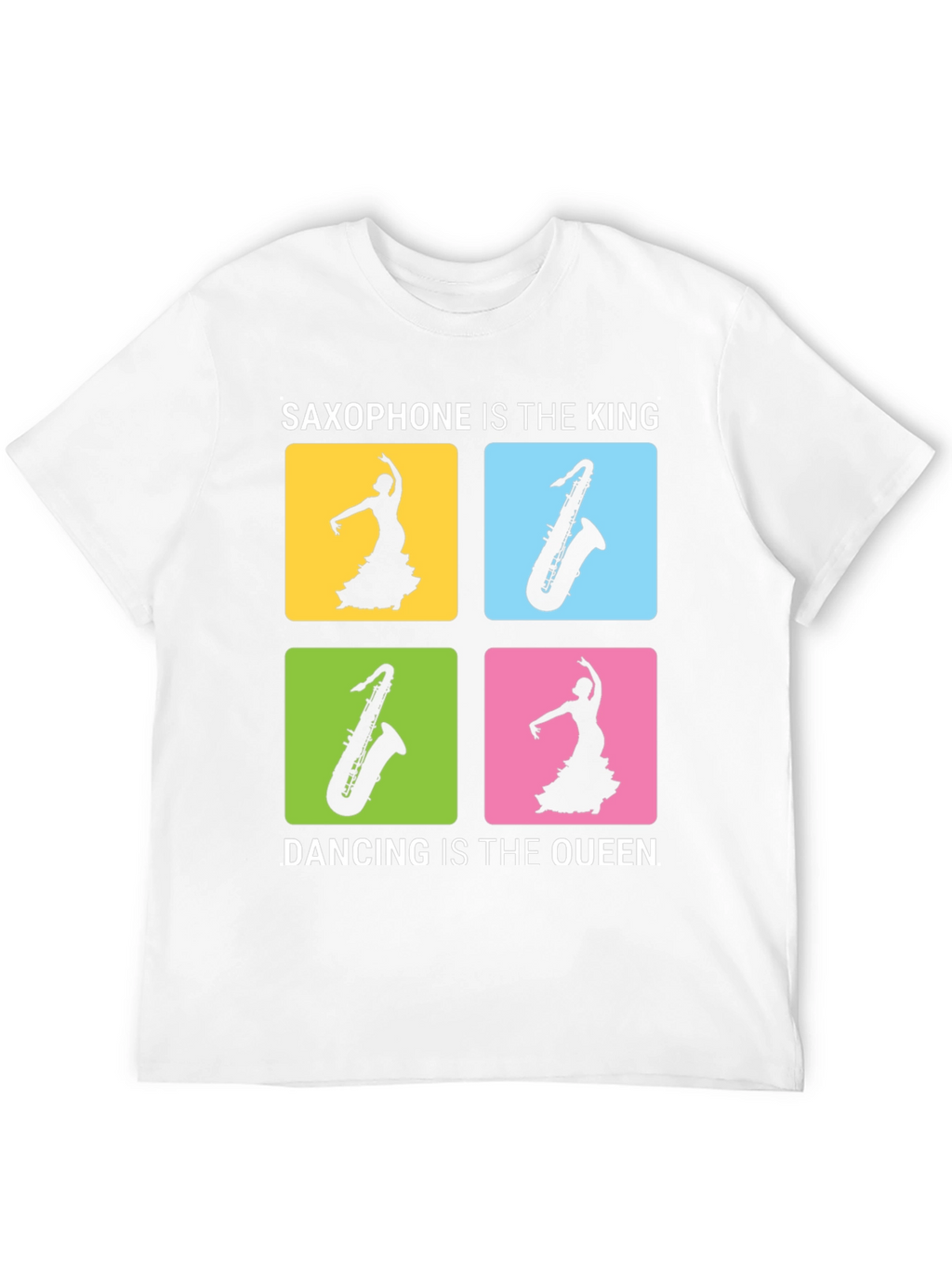Saxophone & Dancing Graphic Tee - Music Lover Shirt