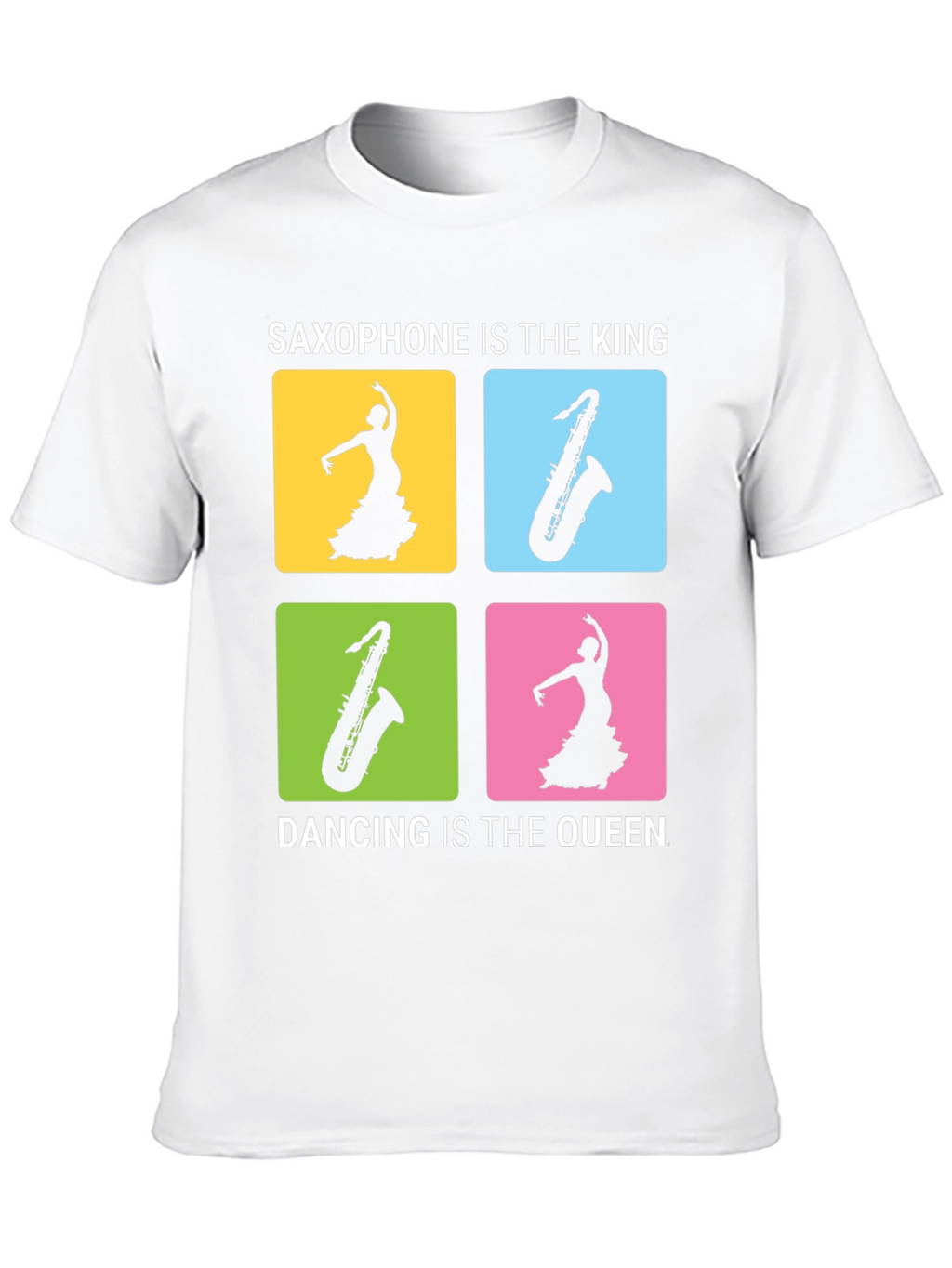 Saxophone & Dancing Graphic Tee - Music Lover Shirt