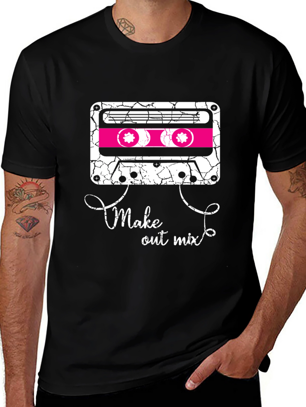 Retro Mixtape Graphic Tee - Make Out Mix