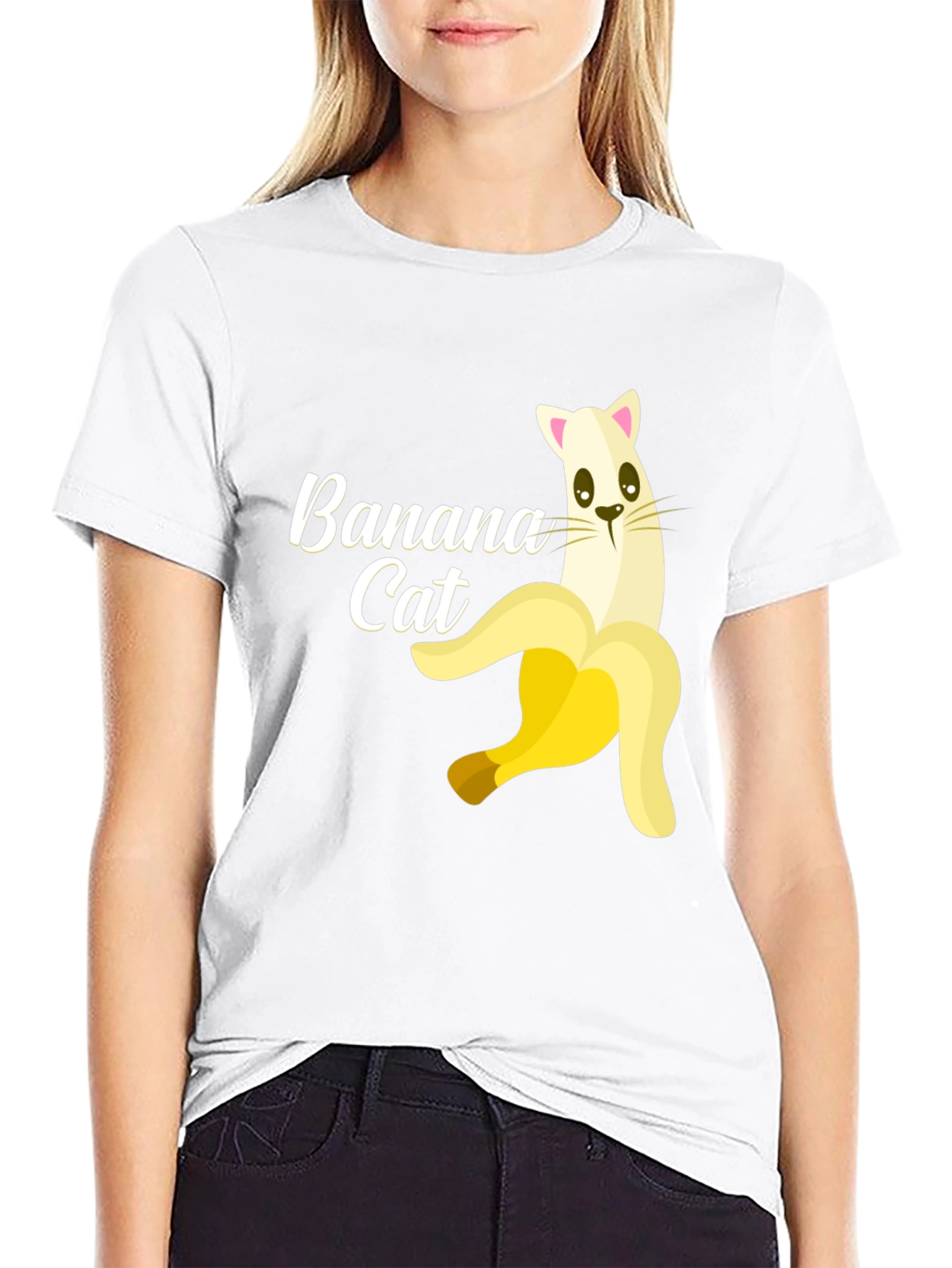 Banana Cat Graphic T-Shirt - Funny Unisex Tee