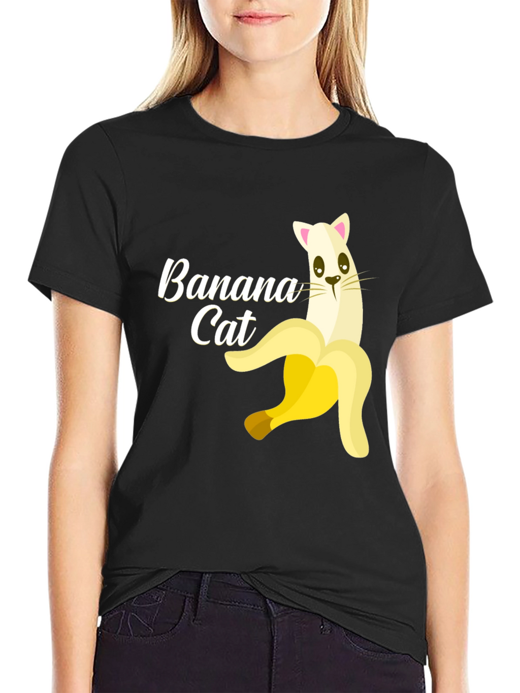 Banana Cat Graphic T-Shirt - Funny Unisex Tee