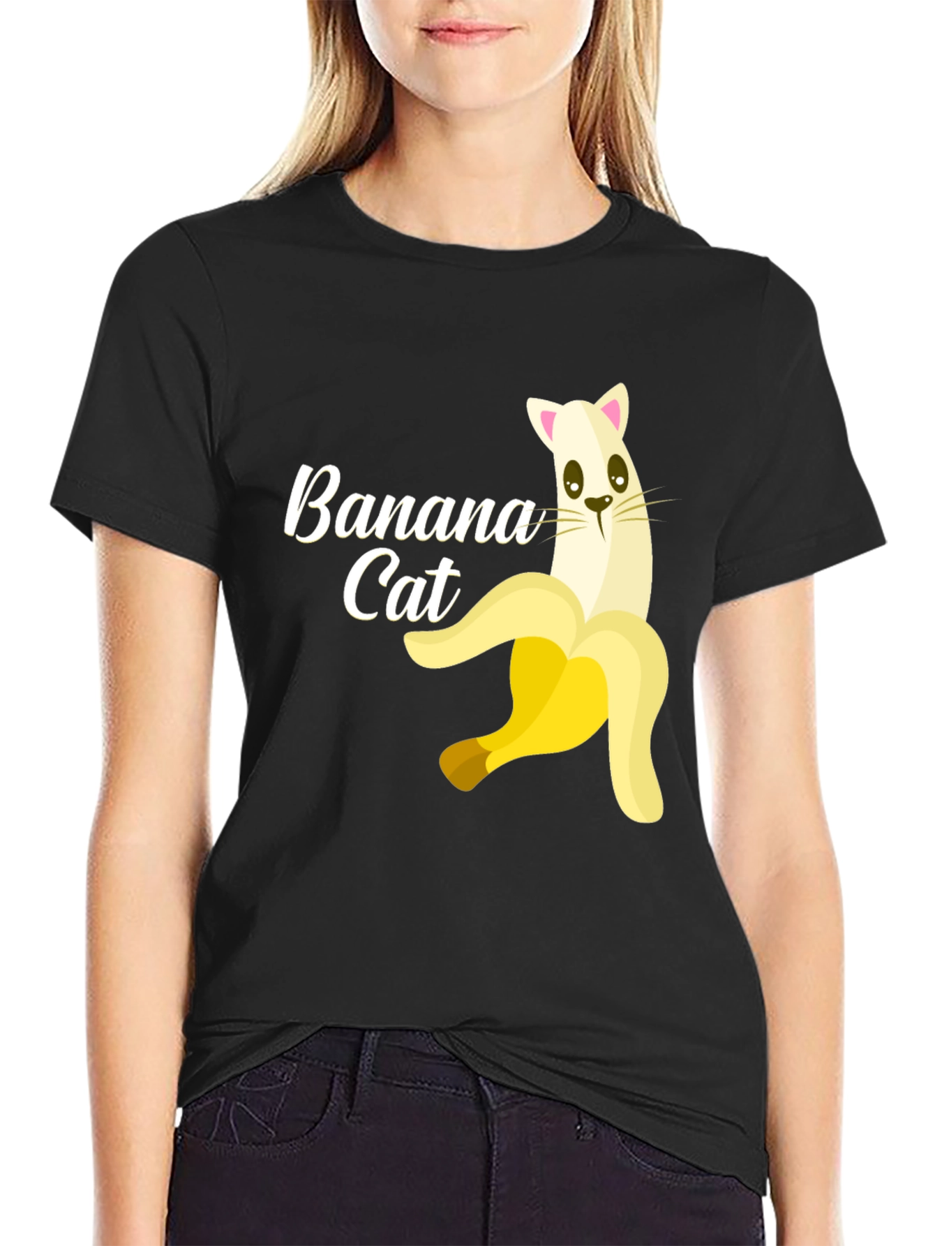 Banana Cat Graphic T-Shirt - Funny Unisex Tee