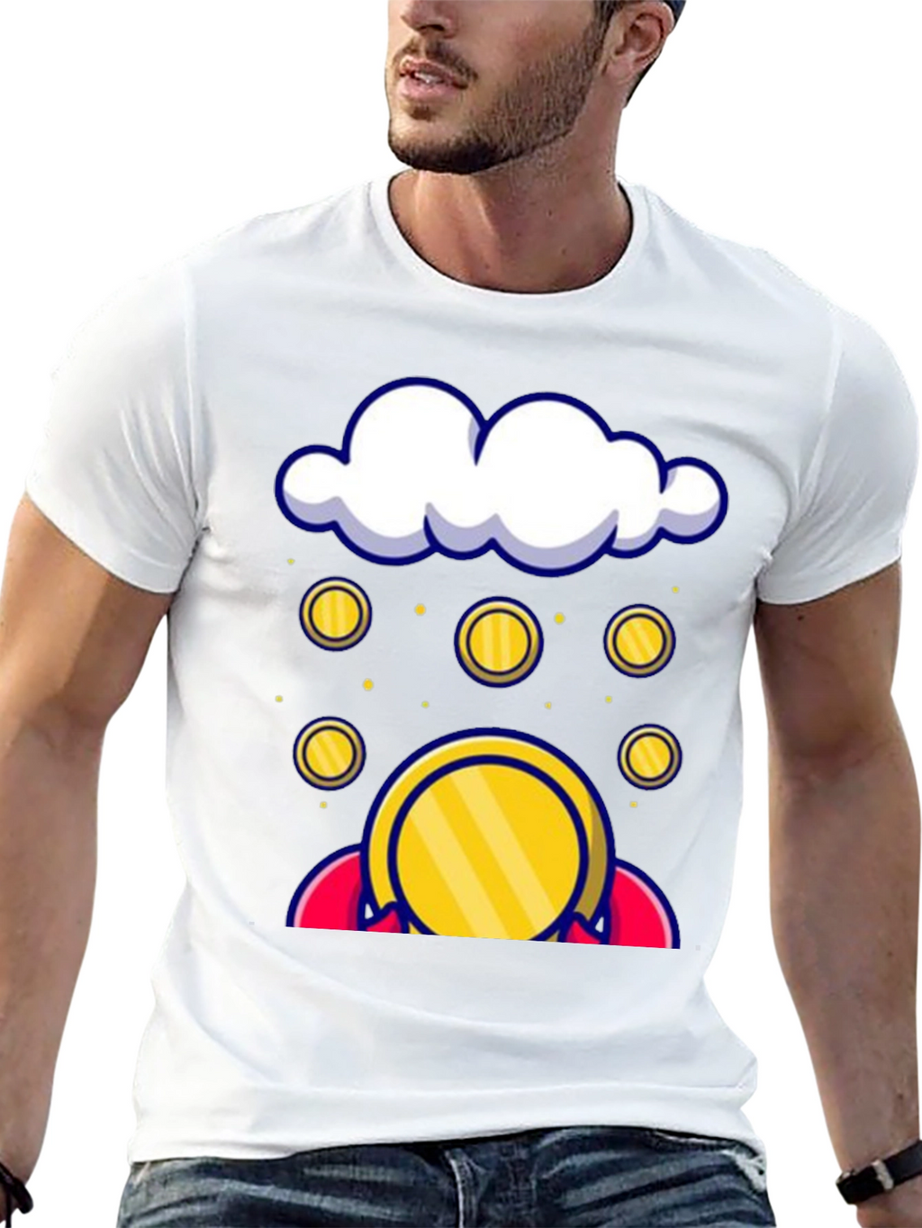 Cloud Coin Graphic Tee - Black