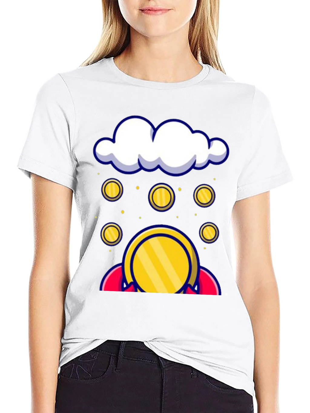 Cloud Coin Graphic Tee - Black