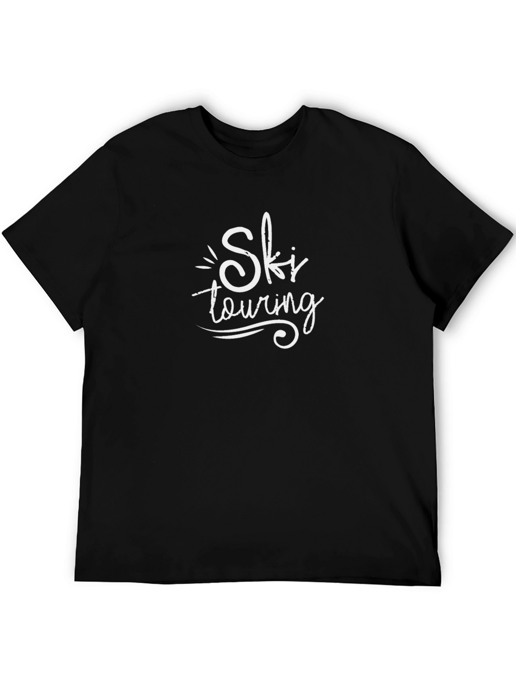 Ski Touring Graphic T-Shirt - Black