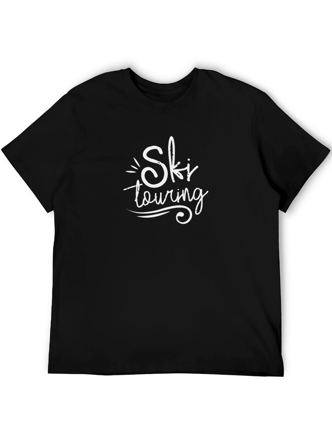 Ski Touring Graphic T-Shirt - Black