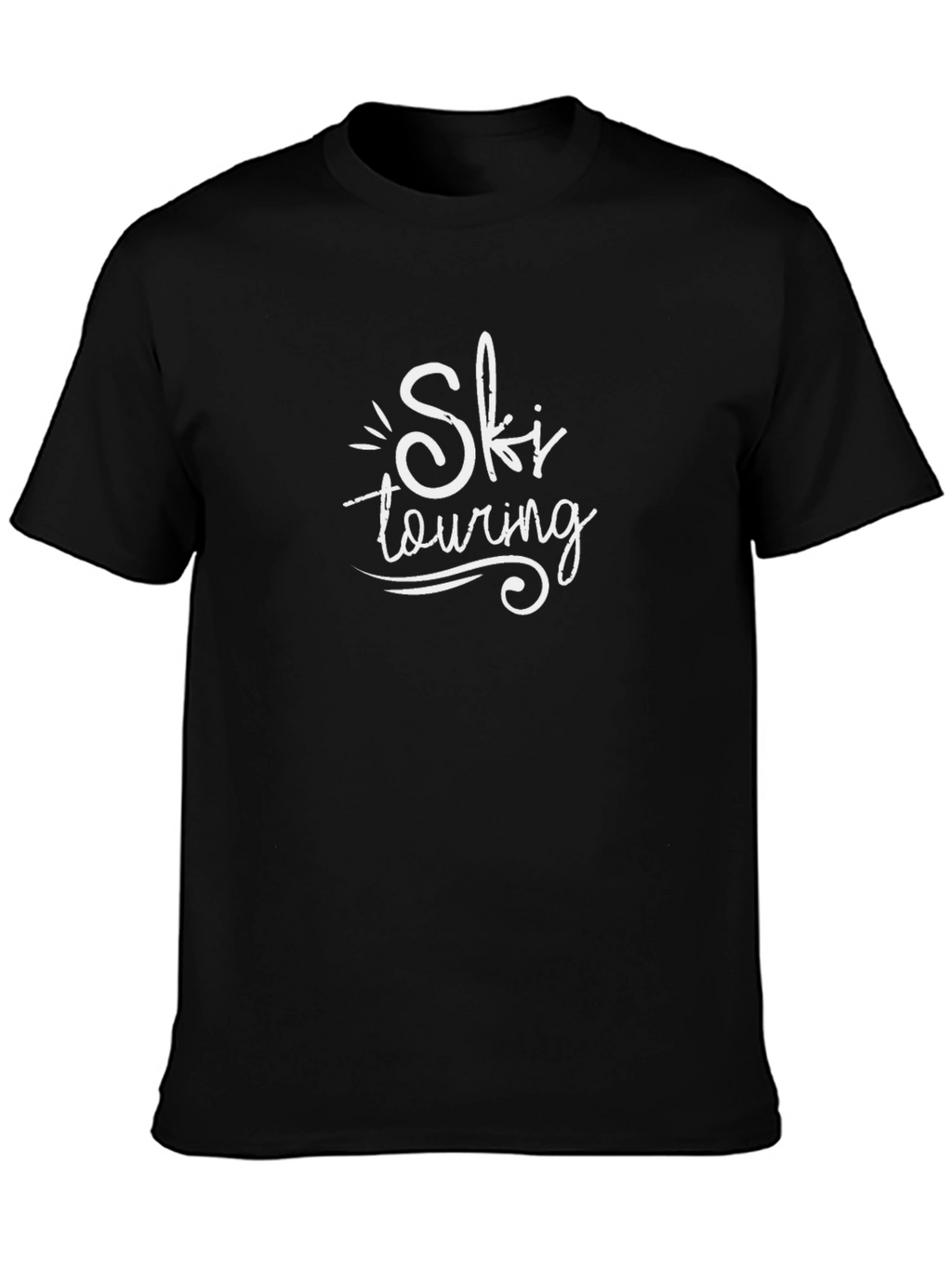 Ski Touring Graphic T-Shirt - Black