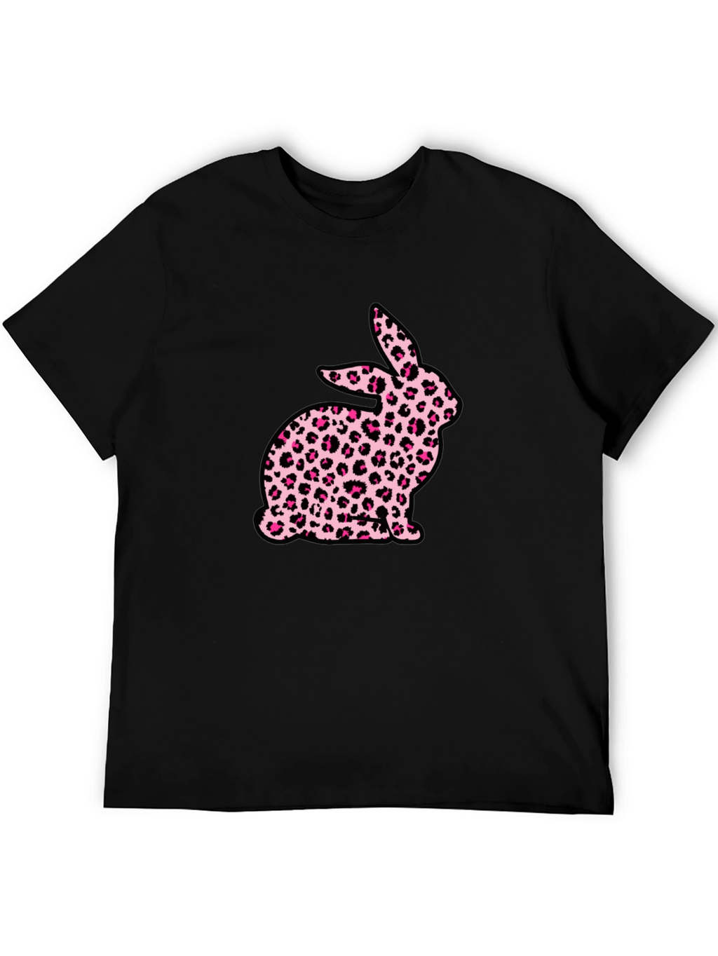 Leopard Print Bunny Graphic T-Shirt