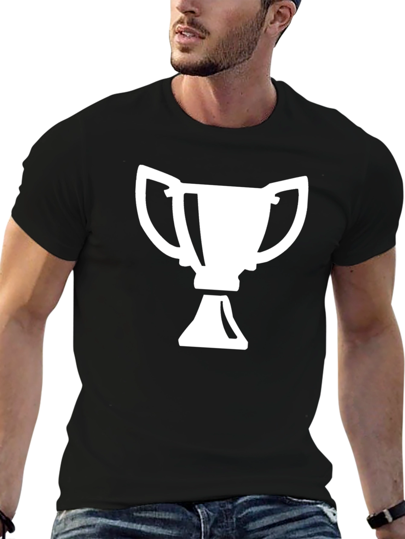 Winner Trophy Graphic Tee - Black