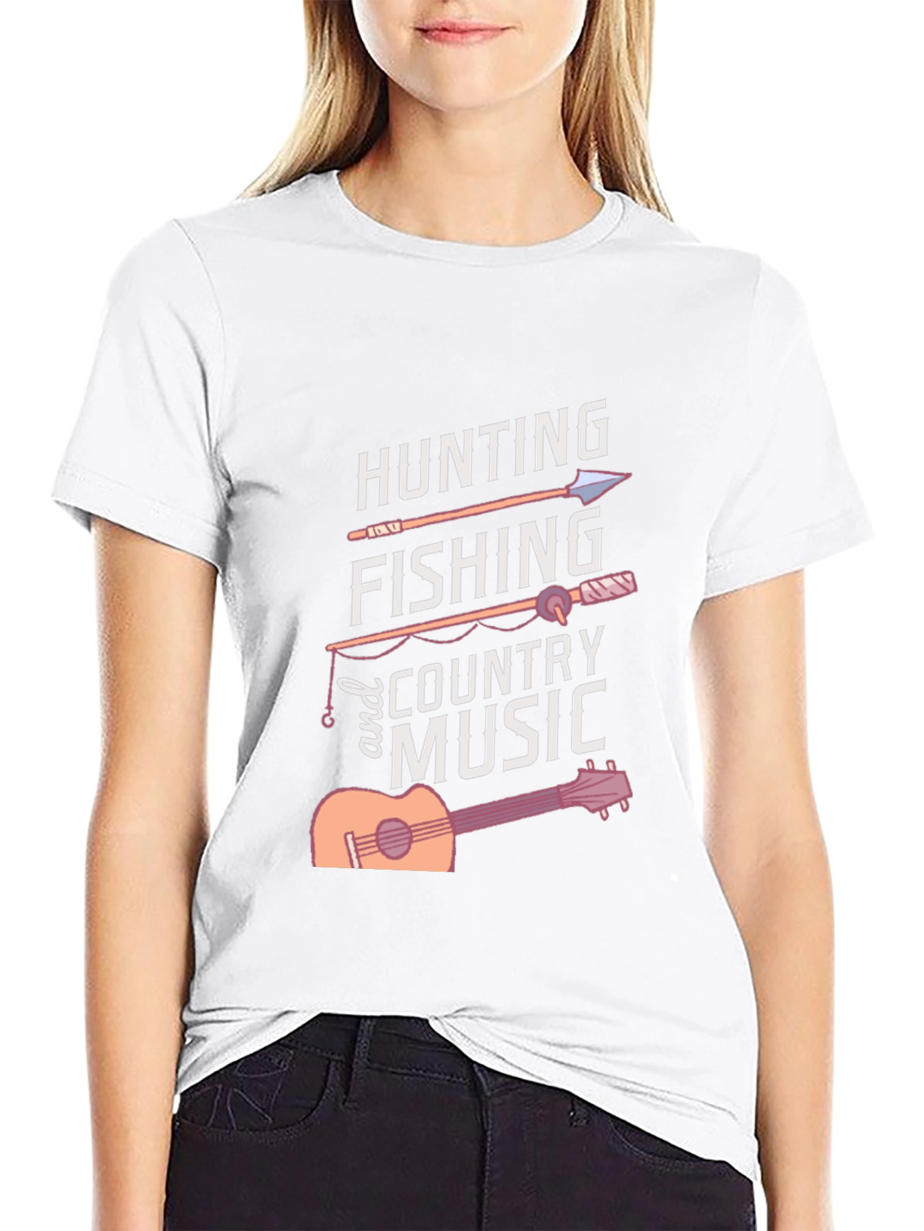Hunting Fishing Country Music Graphic Tee