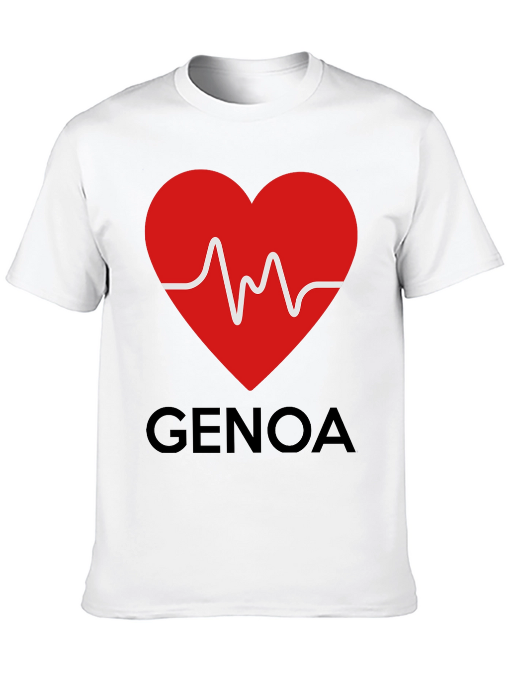 Heartbeat Genoa T-Shirt - Black Crew Neck Tee
