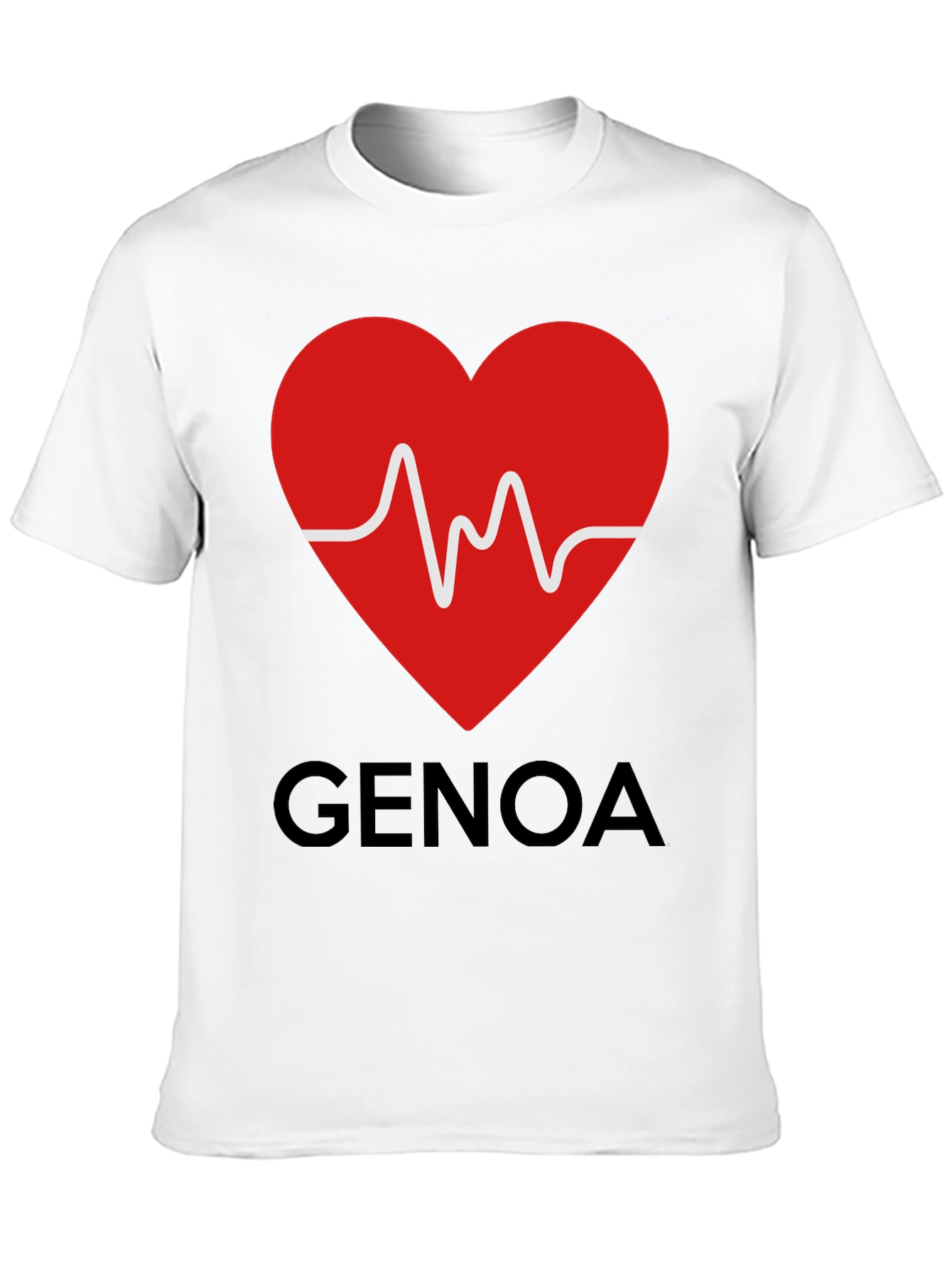 Heartbeat Genoa T-Shirt - Black Crew Neck Tee
