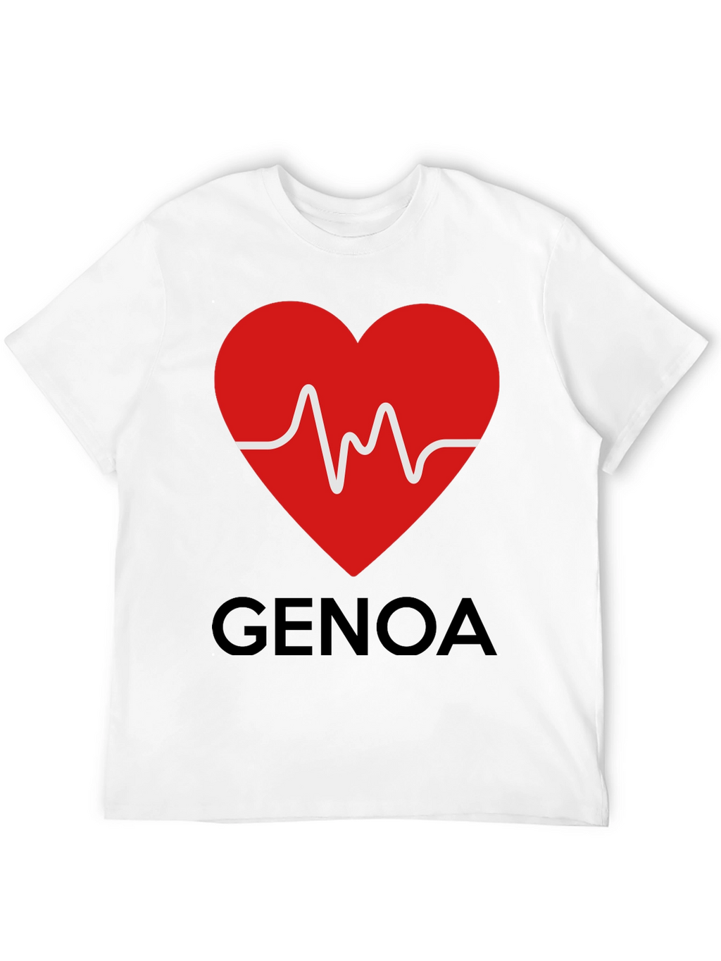 Heartbeat Genoa T-Shirt - Black Crew Neck Tee