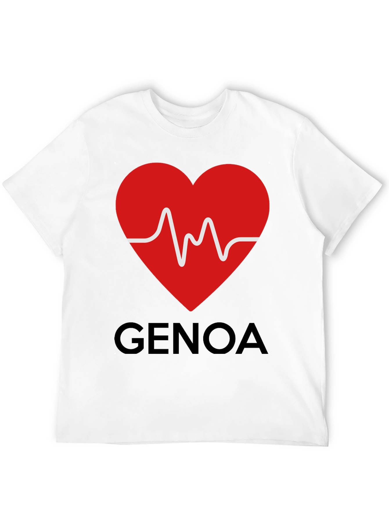 Heartbeat Genoa T-Shirt - Black Crew Neck Tee