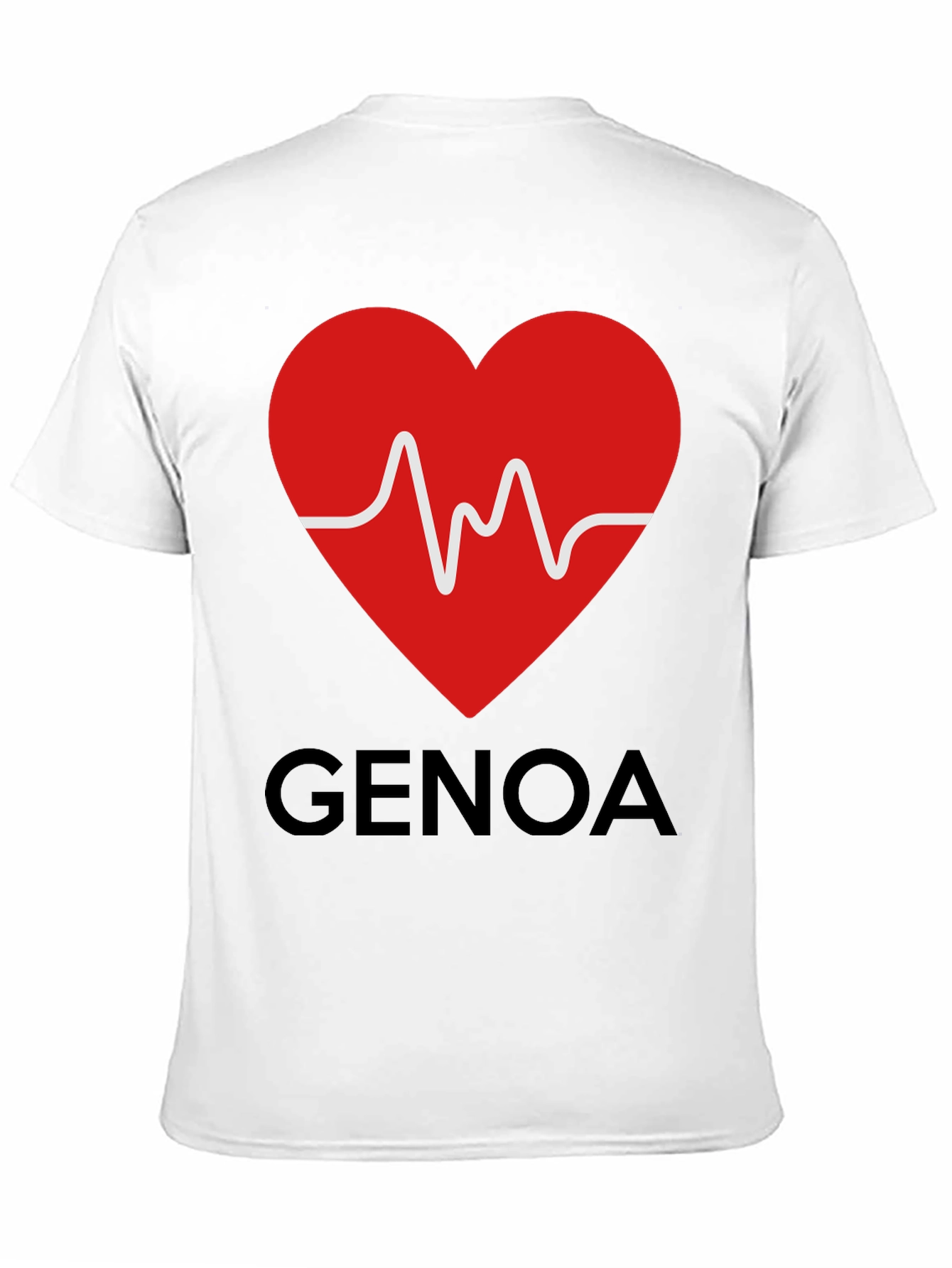 Heartbeat Genoa T-Shirt - Black Crew Neck Tee
