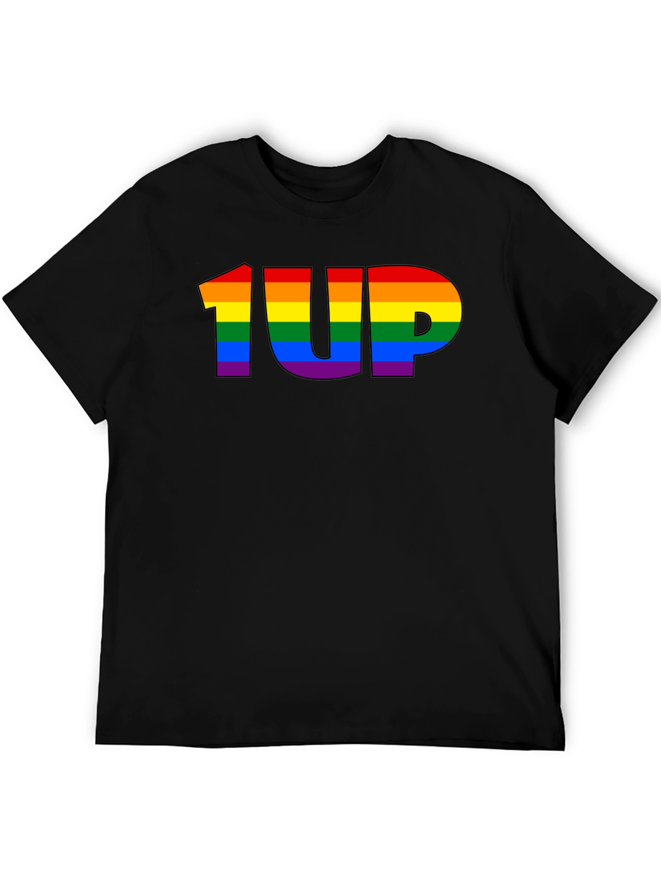 Rainbow 1UP Graphic Black T-Shirt