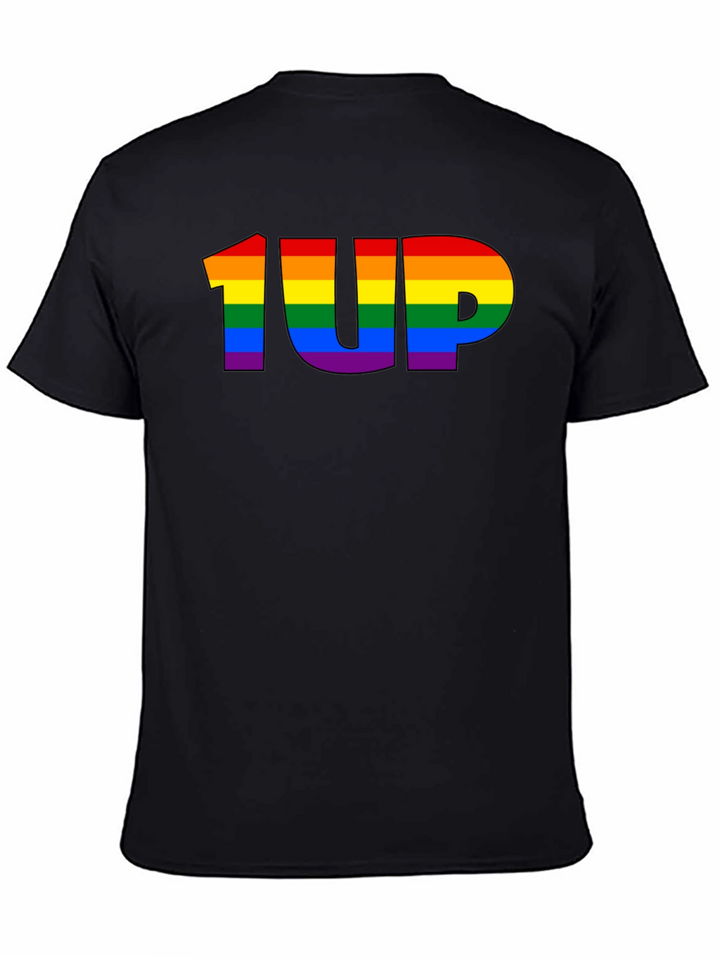 Rainbow 1UP Graphic Black T-Shirt