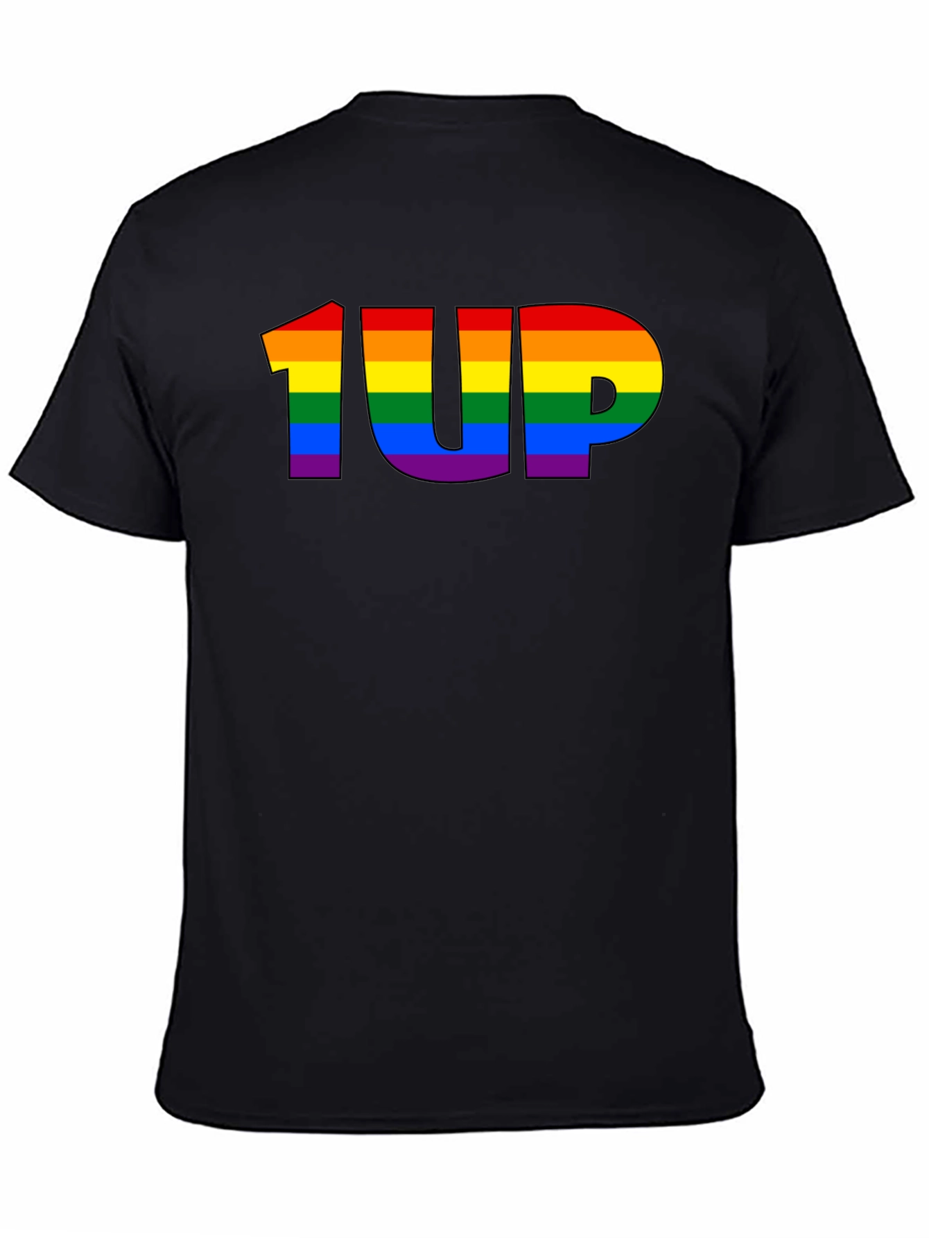 Rainbow 1UP Graphic Black T-Shirt
