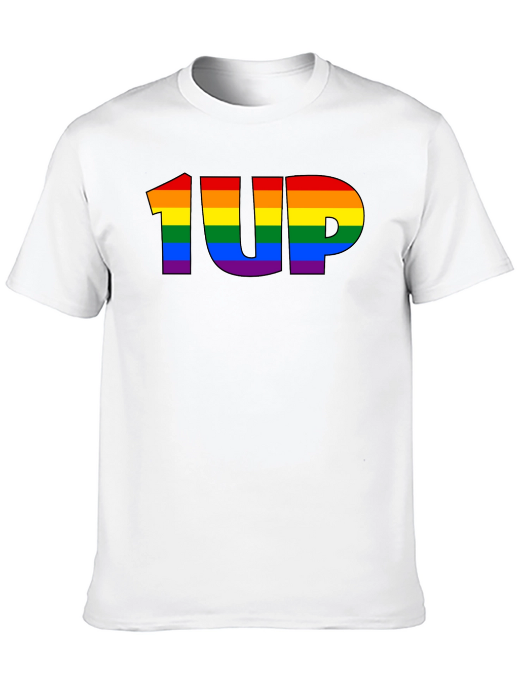 Rainbow 1UP Graphic Black T-Shirt